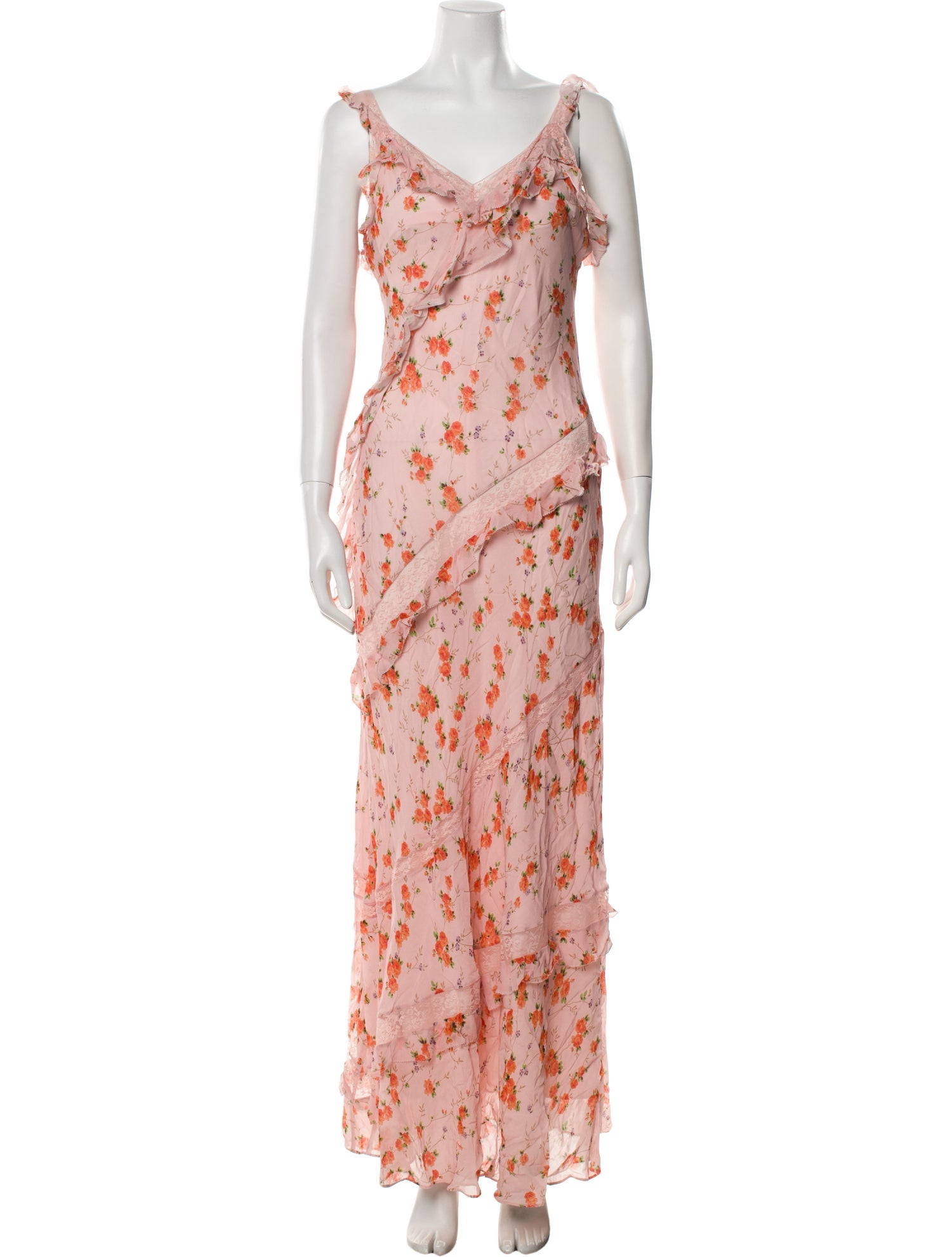 LoveShackFancy Floral Print Long Dress