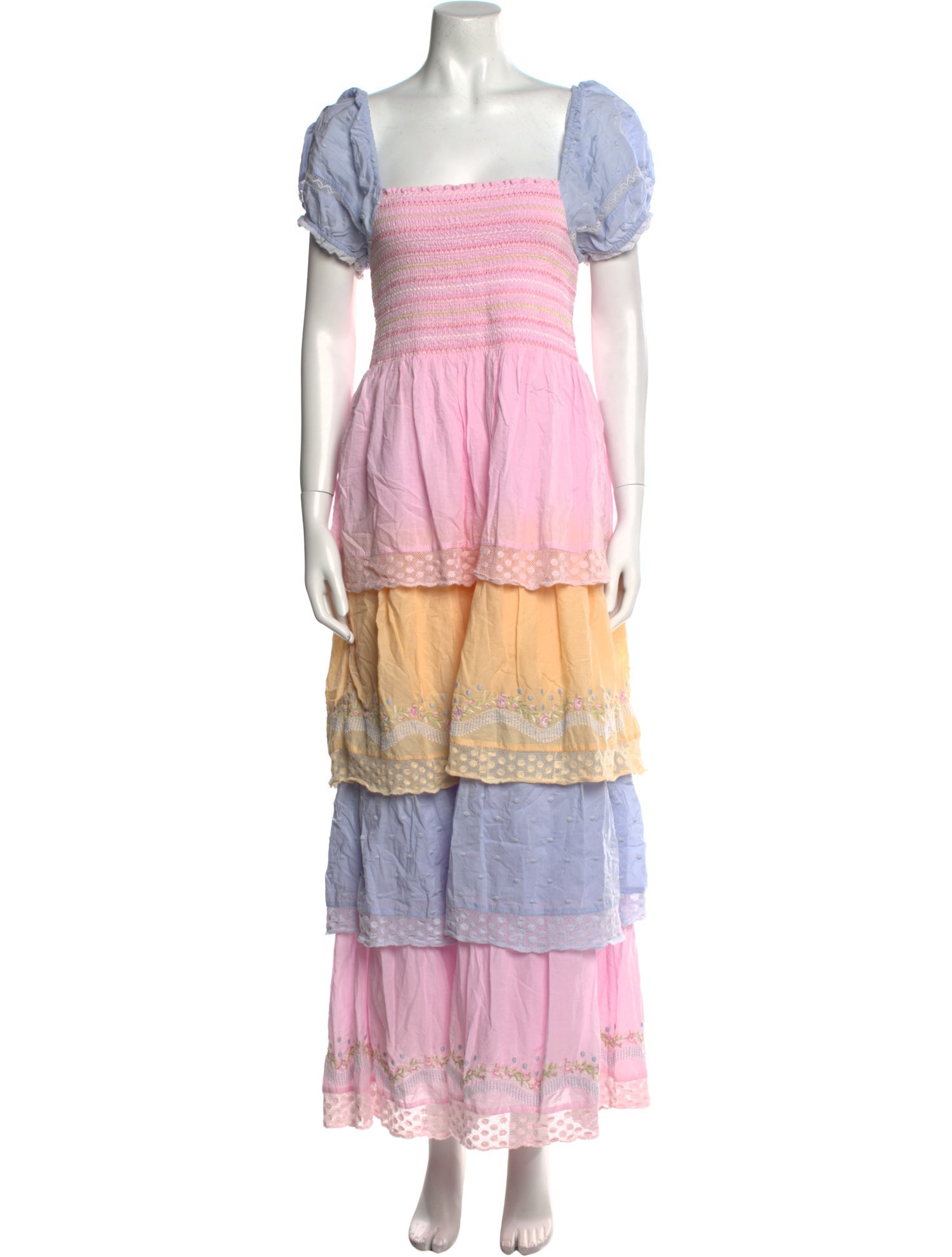 LoveShackFancy Printed Long Dress