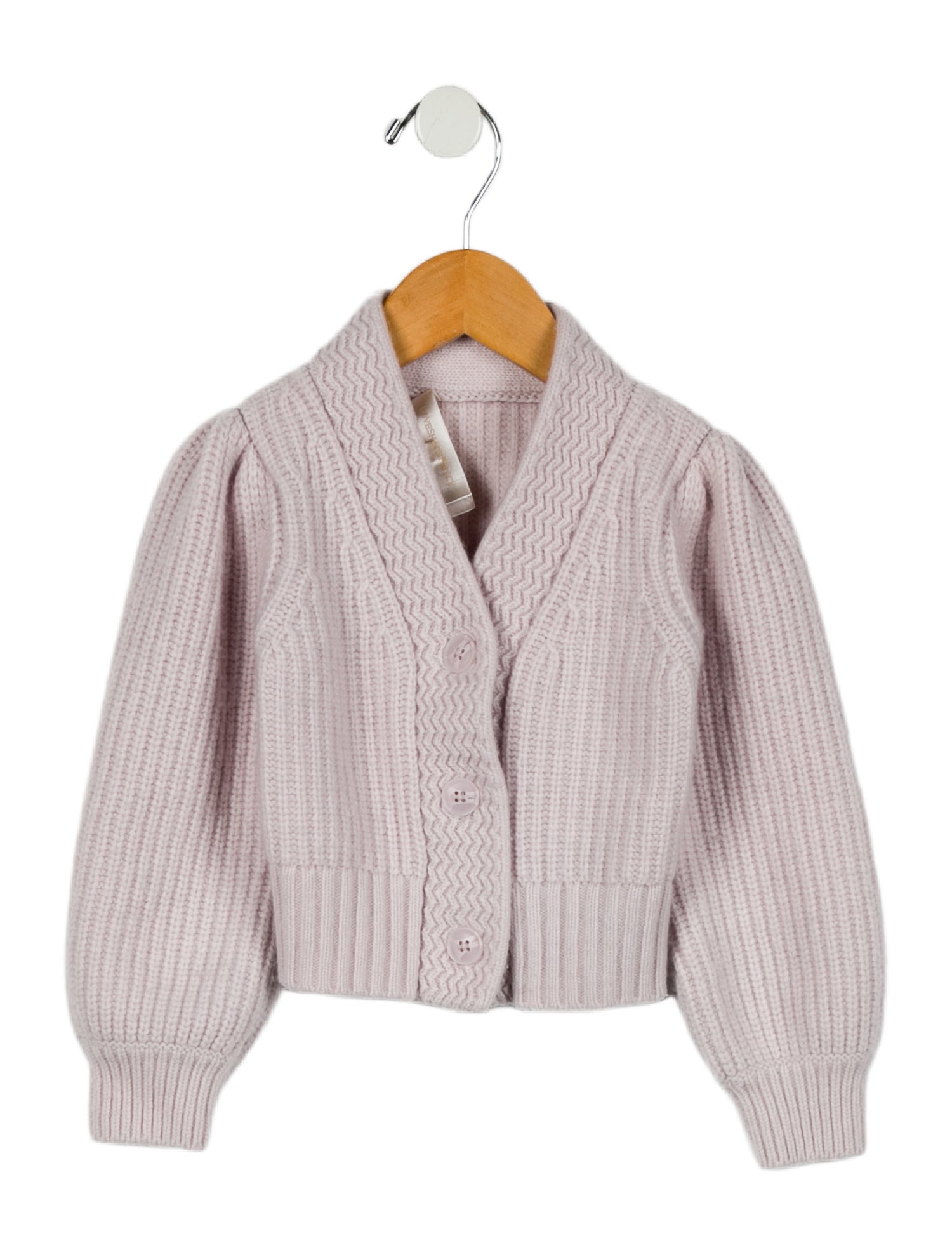 LoveShackFancy Toddler Girls' Solid Knit Long Sleeve Cardigan