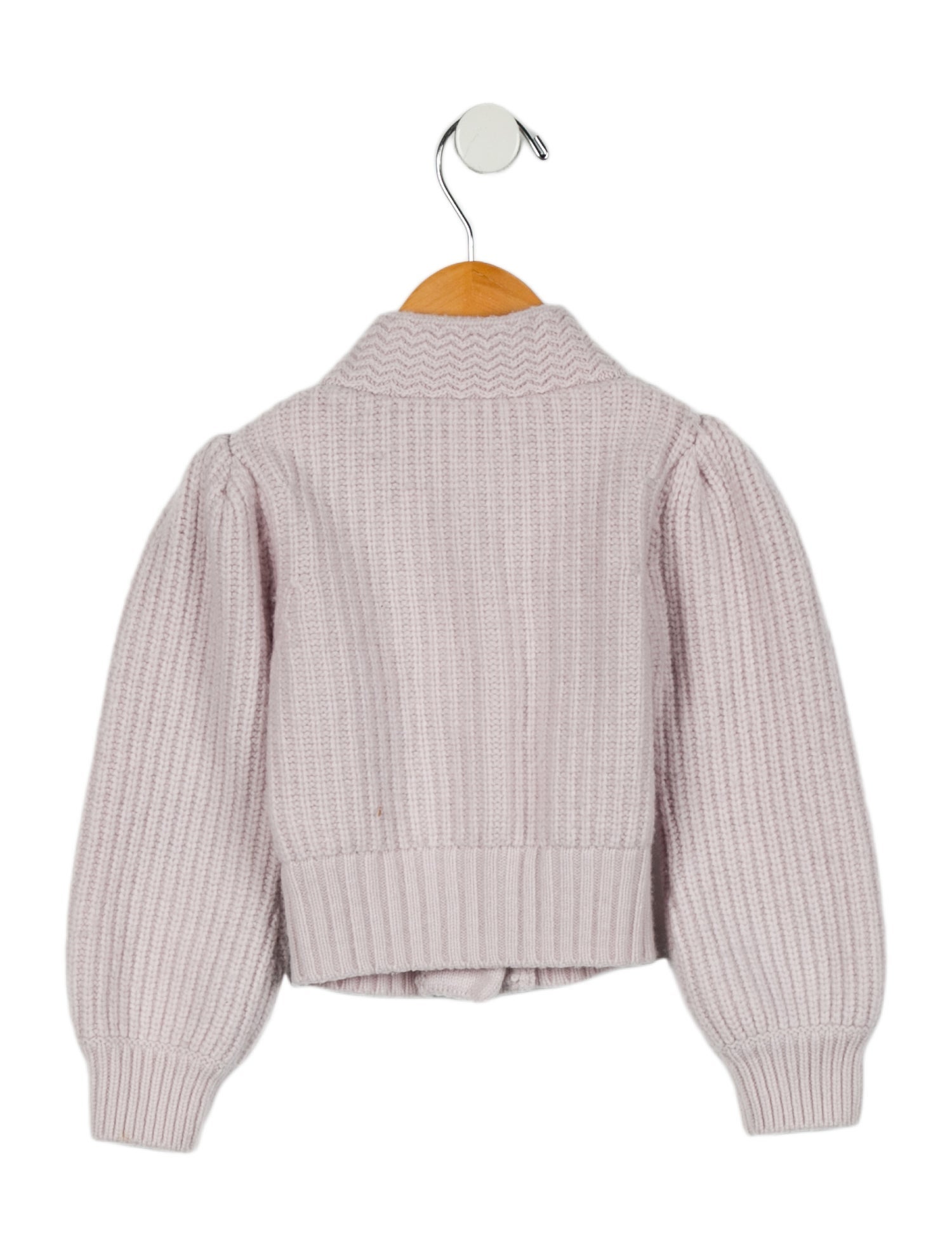 LoveShackFancy Toddler Girls' Solid Knit Long Sleeve Cardigan