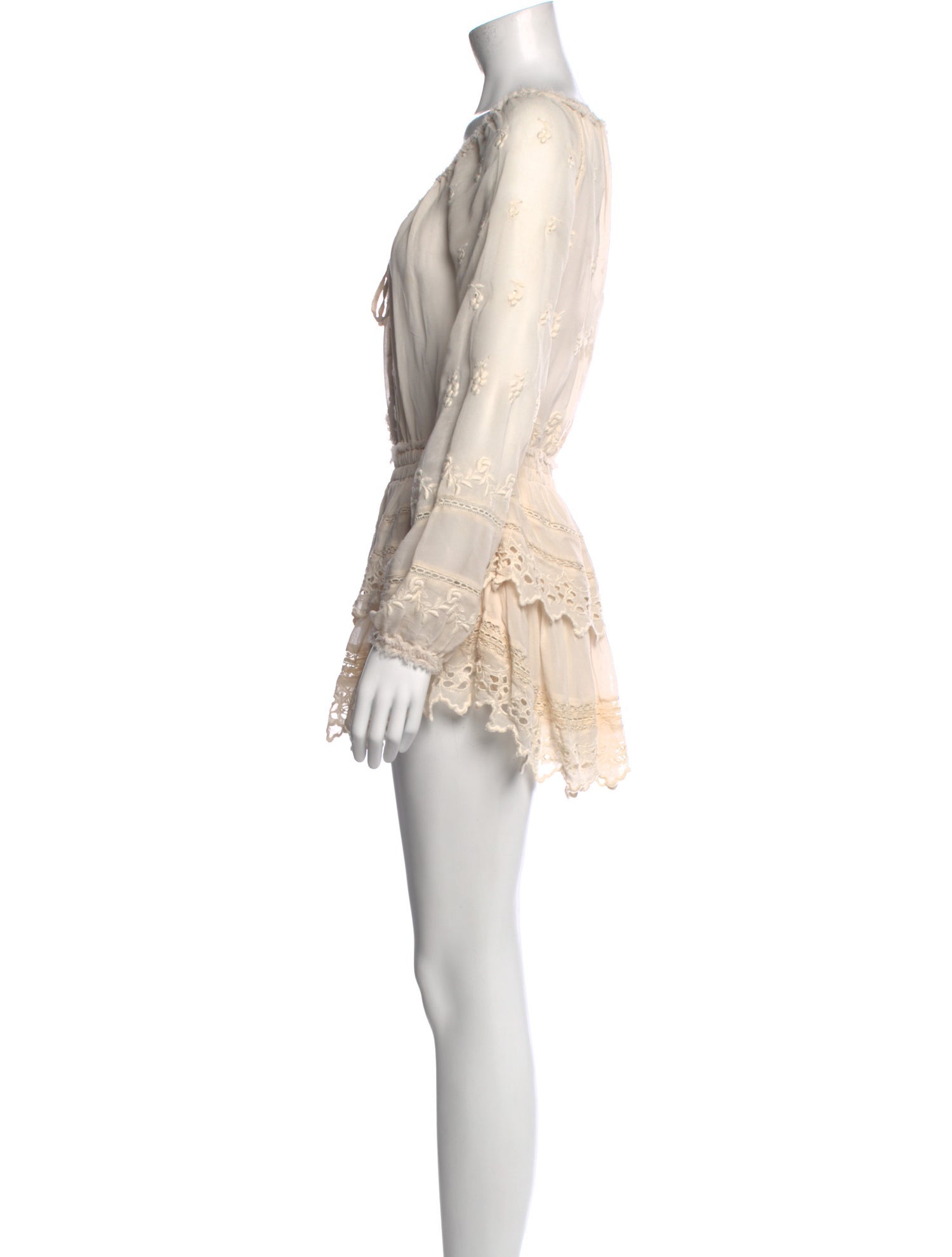 LoveShackFancy Scoop Neck Mini Dress