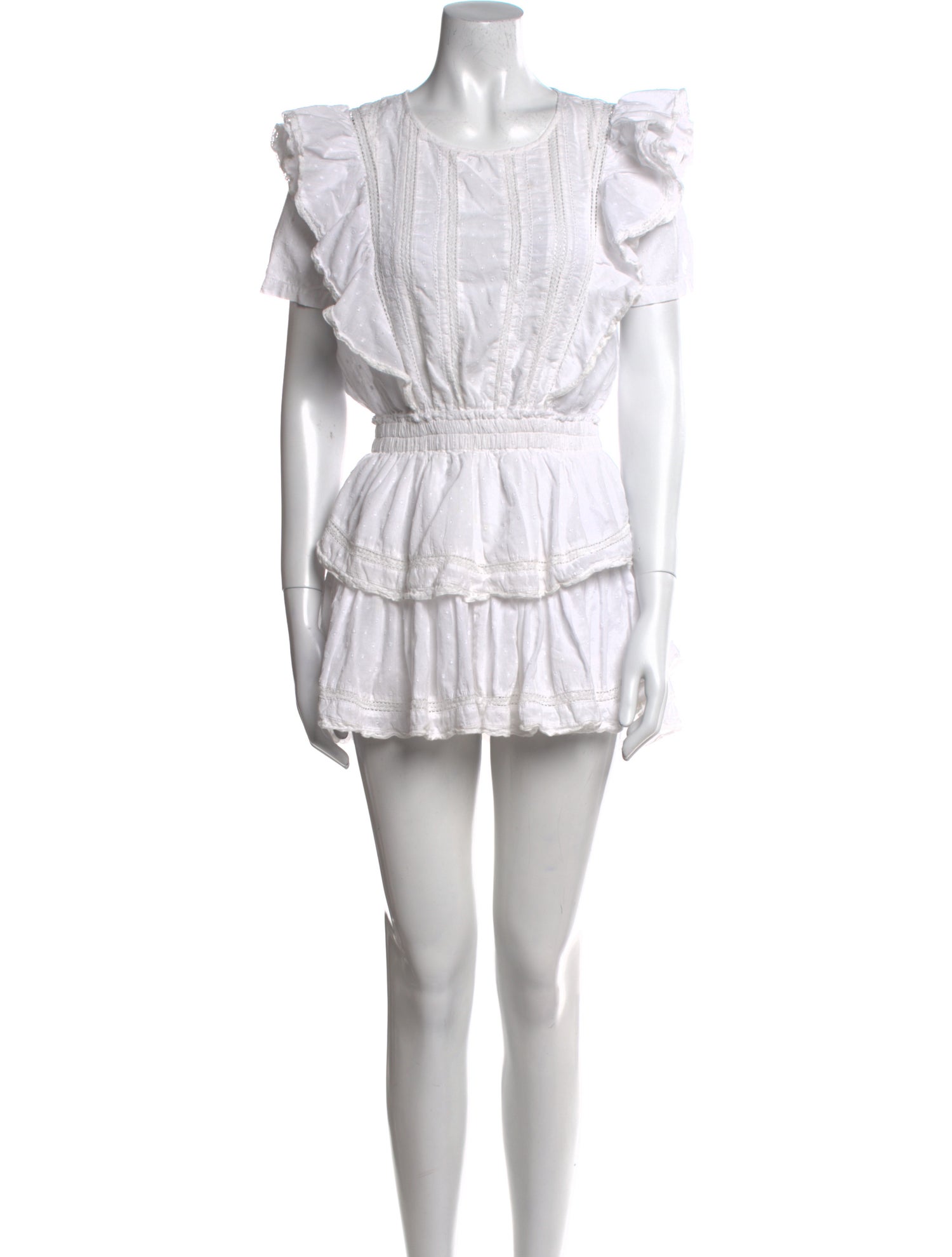 LoveShackFancy Scoop Neck Mini Dress