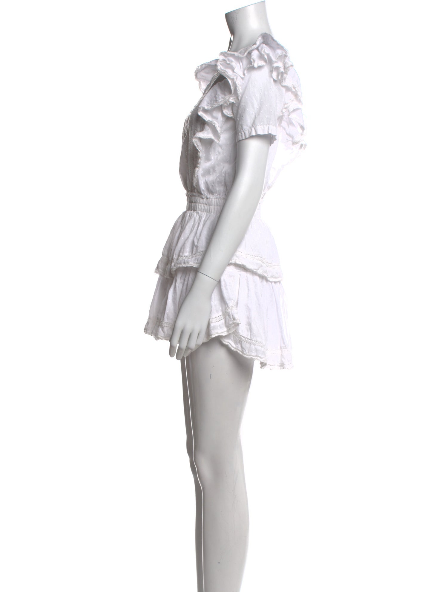 LoveShackFancy Scoop Neck Mini Dress