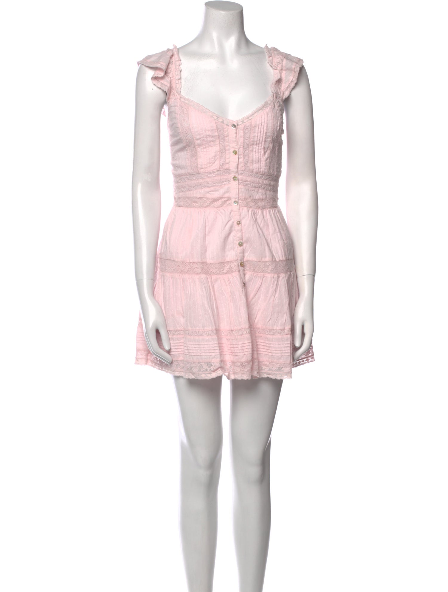 LoveShackFancy V-Neck Mini Dress w/ Tags