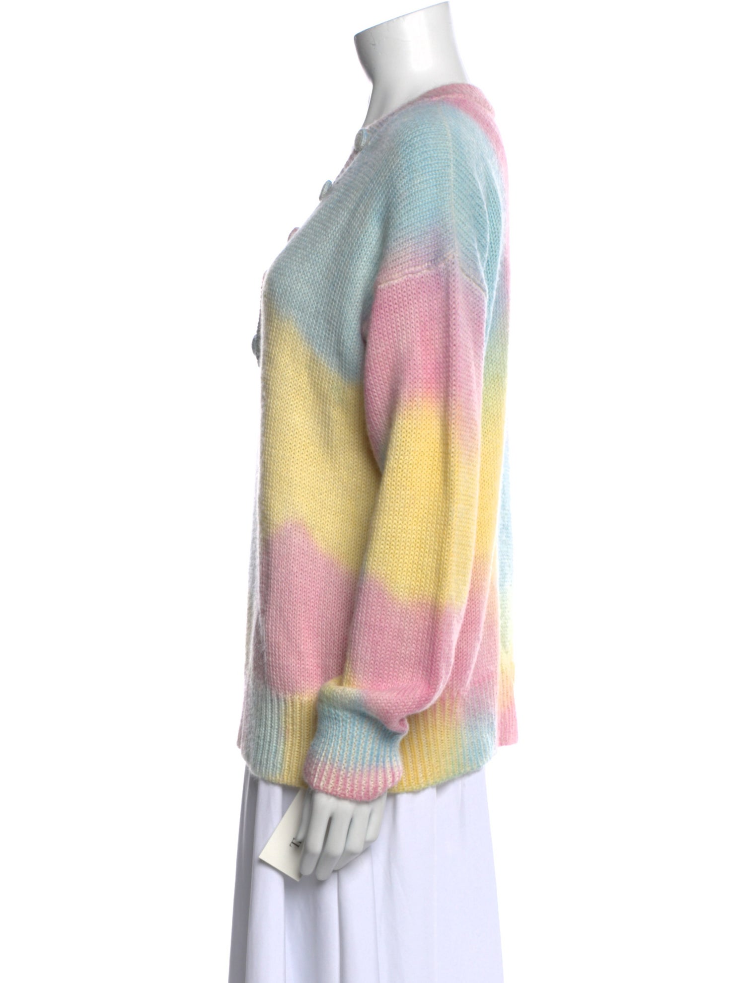 LoveShackFancy Printed V-Neck Sweater