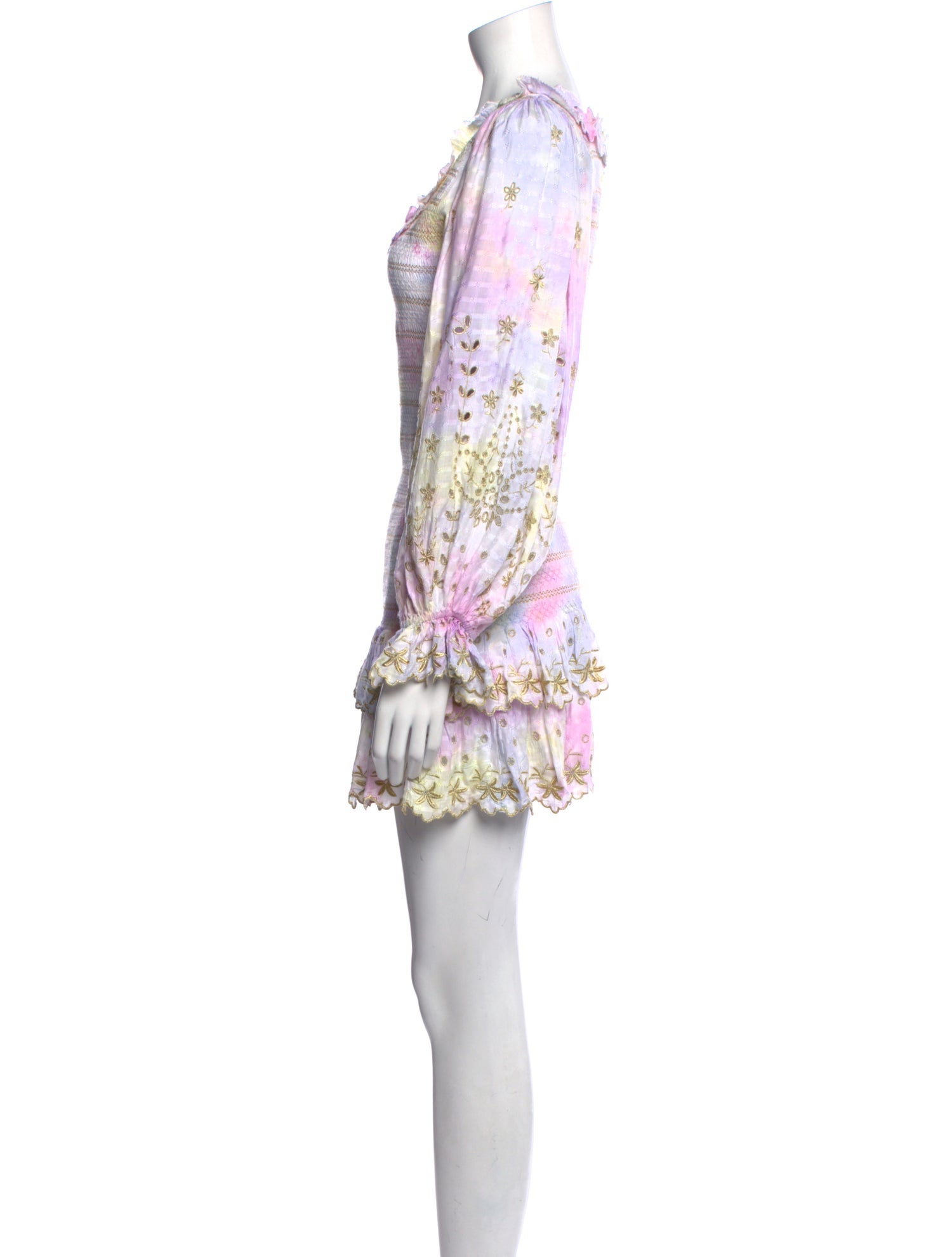 LoveShackFancy Tie-Dye Print Mini Dress