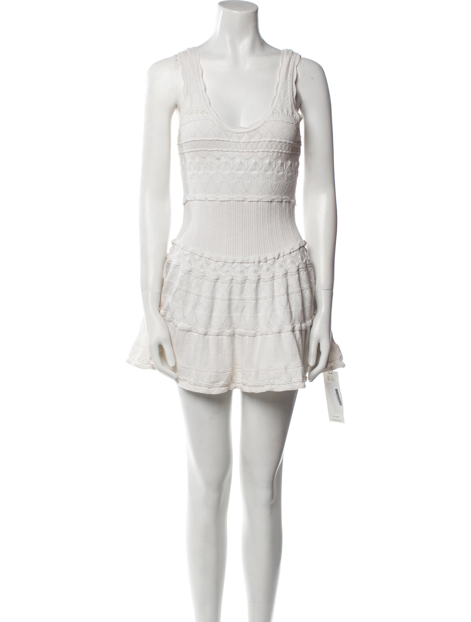 LoveShackFancy Scoop Neck Mini Dress