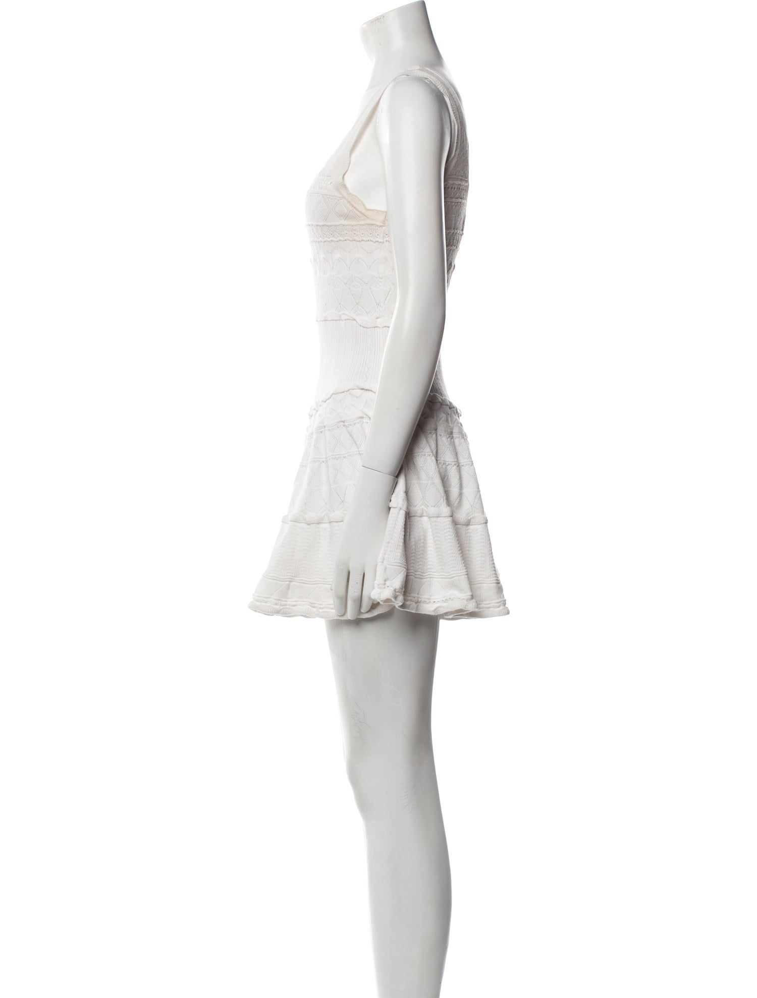 LoveShackFancy Scoop Neck Mini Dress