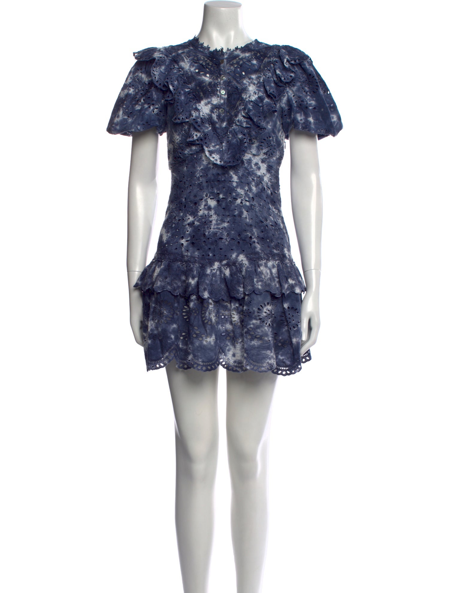 LoveShackFancy Floral Print Mini Dress