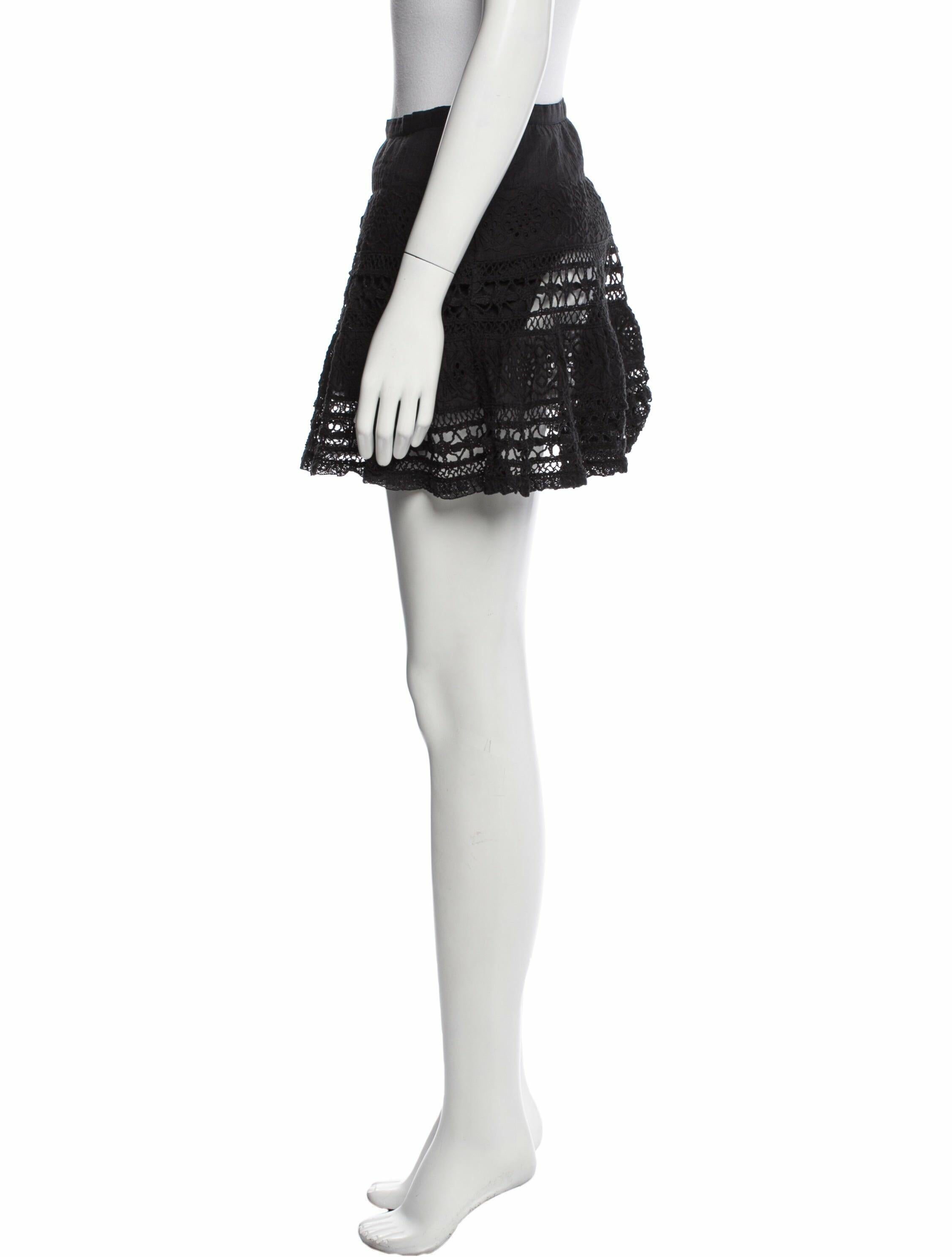 LoveShackFancy Lace Pattern Mini Skirt