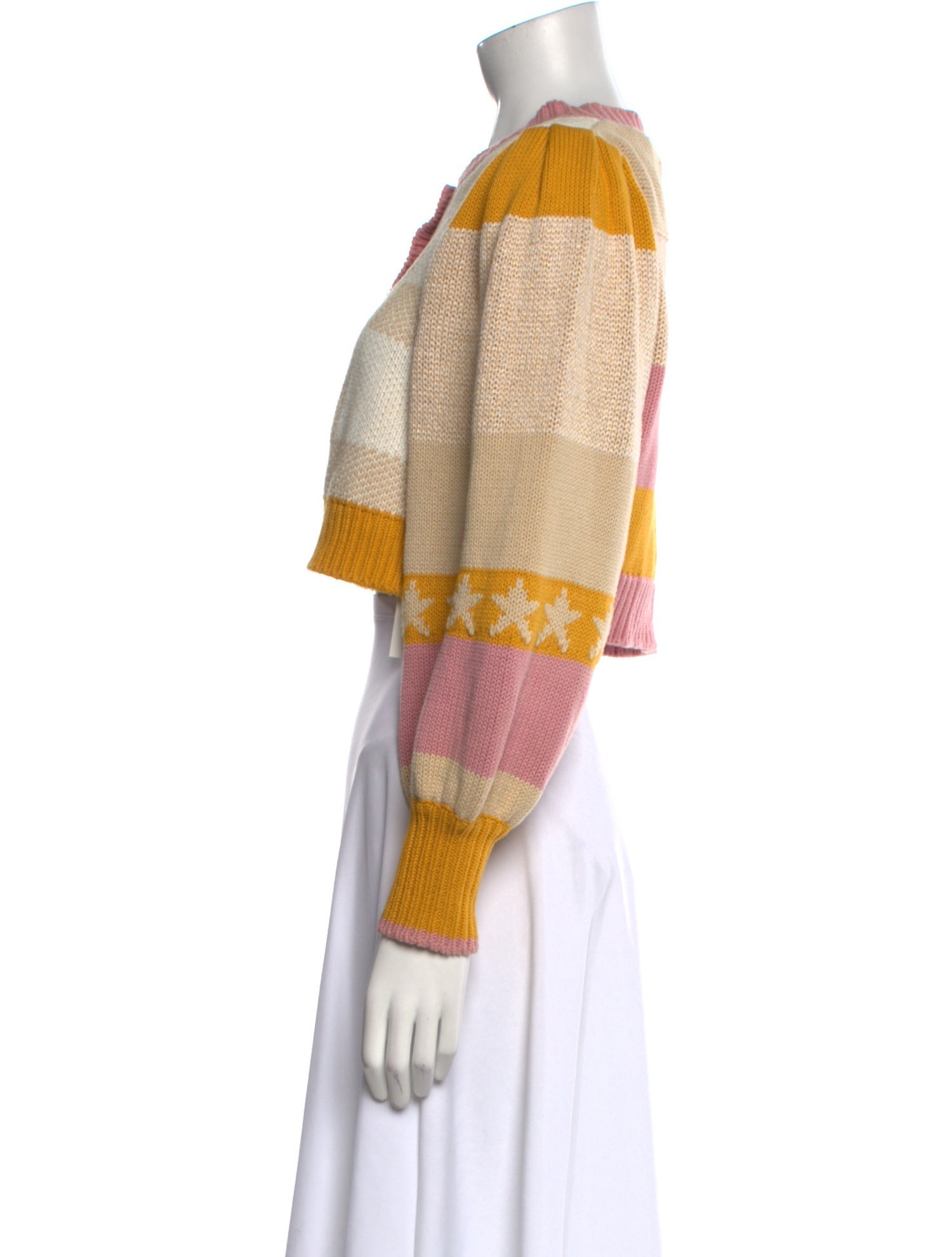 LoveShackFancy Striped Crew Neck Sweater