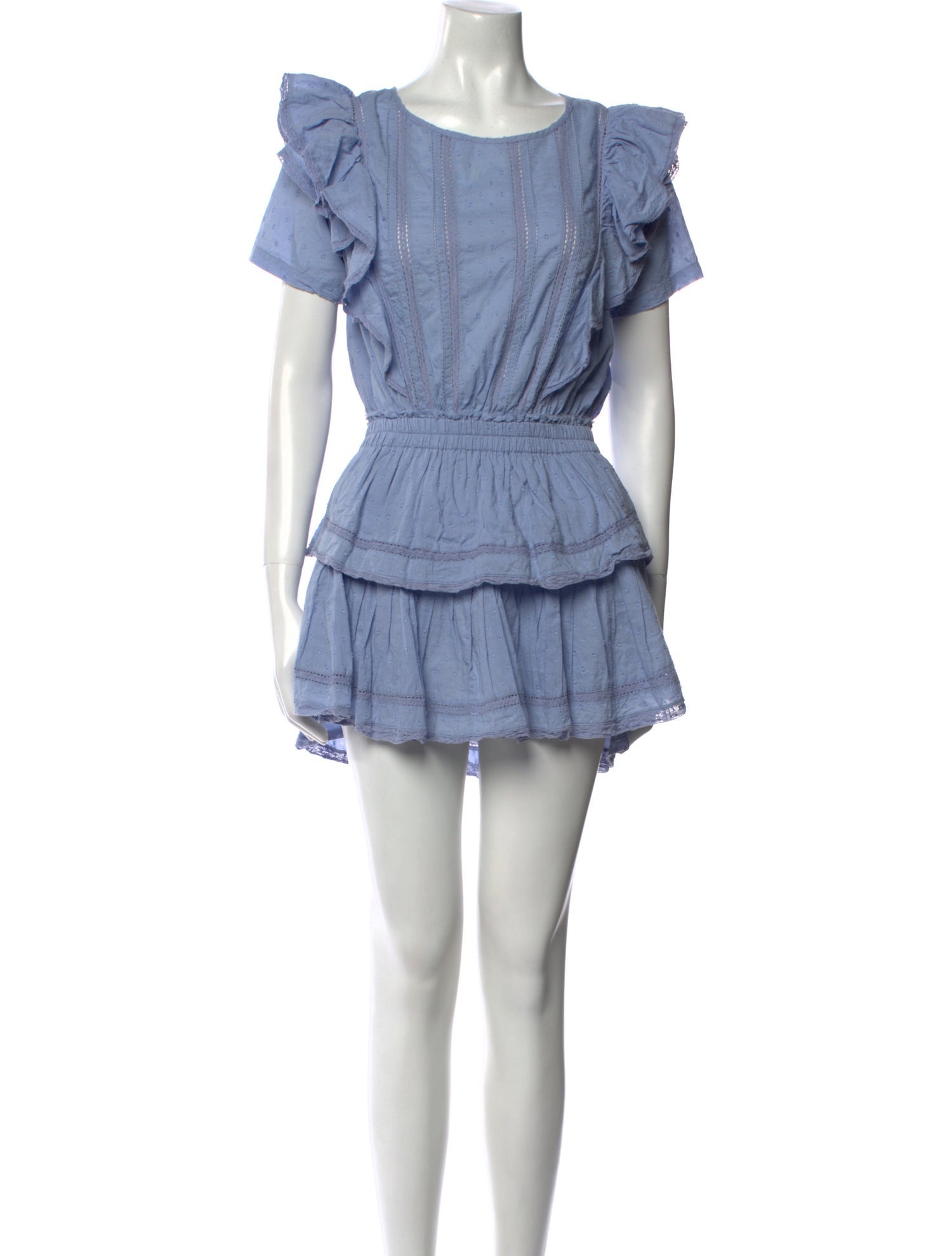 LoveShackFancy Scoop Neck Mini Dress