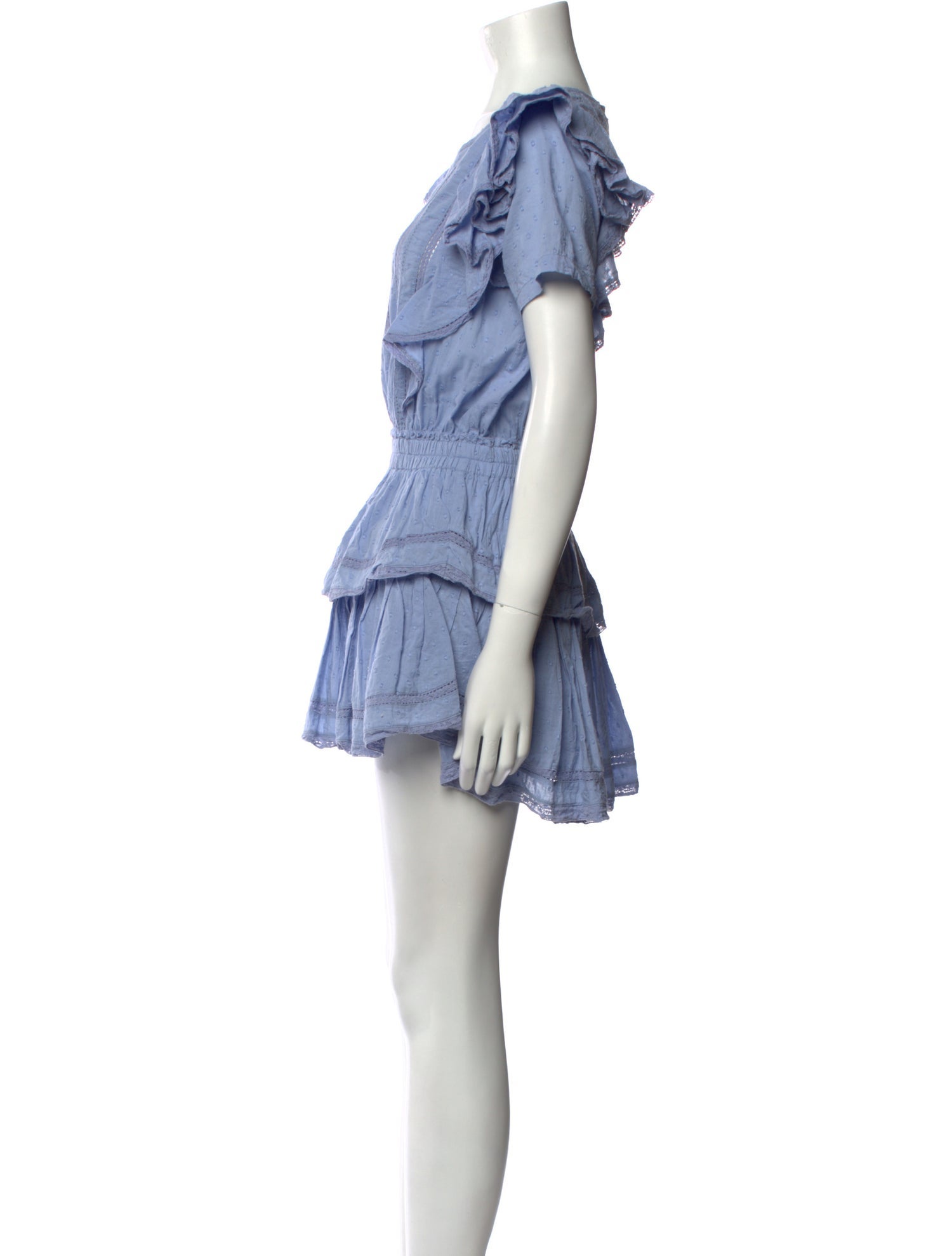 LoveShackFancy Scoop Neck Mini Dress