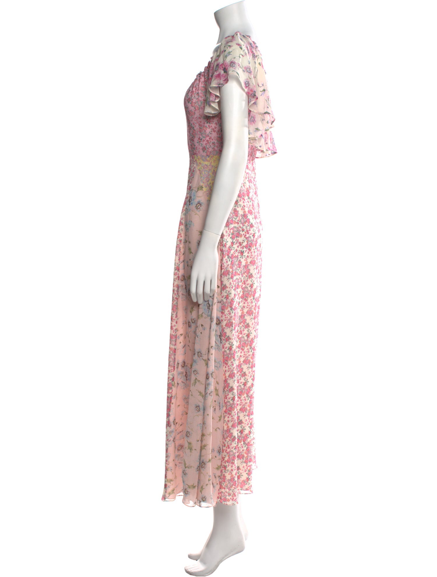 LoveShackFancy Floral Print Long Dress