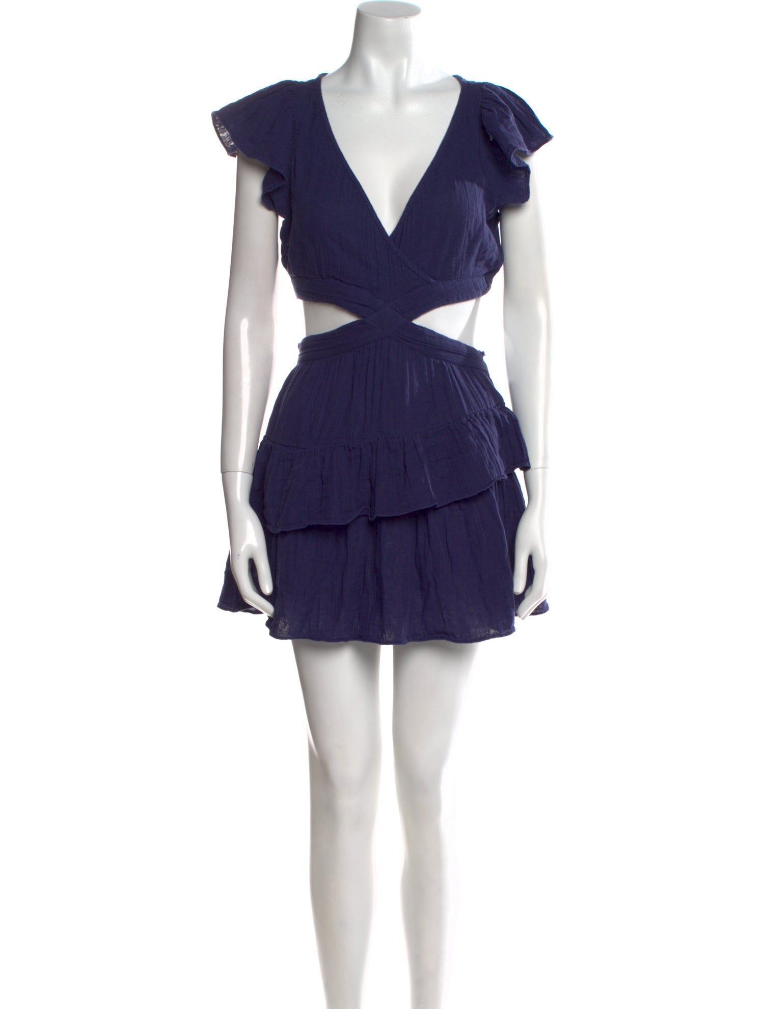 LoveShackFancy V-Neck Mini Dress