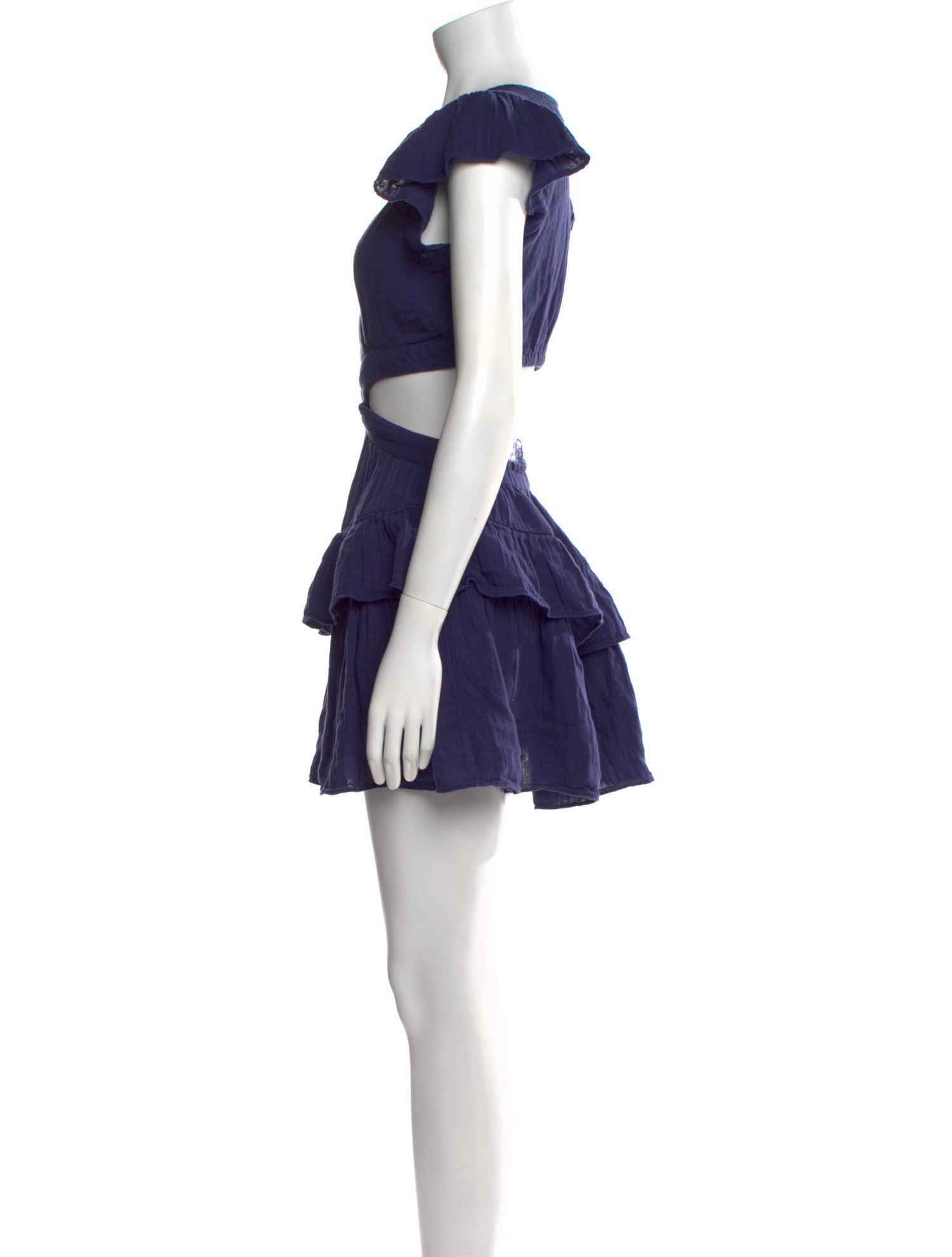 LoveShackFancy V-Neck Mini Dress