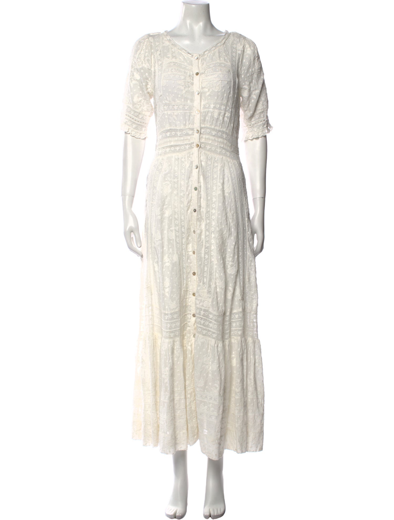 LoveShackFancy V-Neck Long Dress w/ Tags