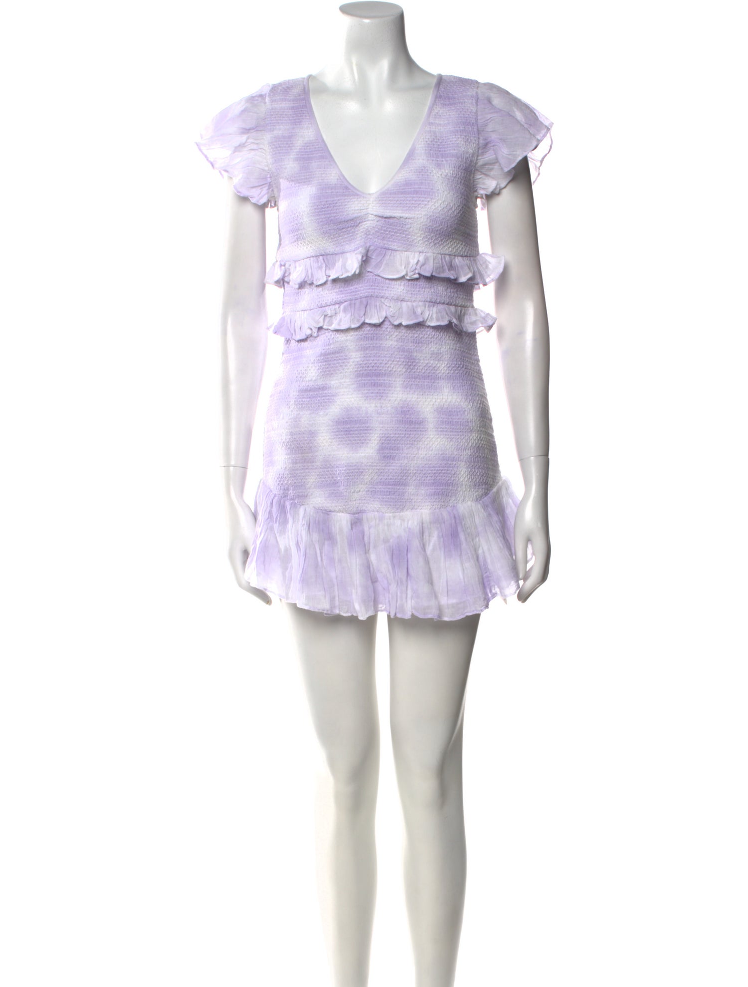 LoveShackFancy Tie-Dye Print Mini Dress