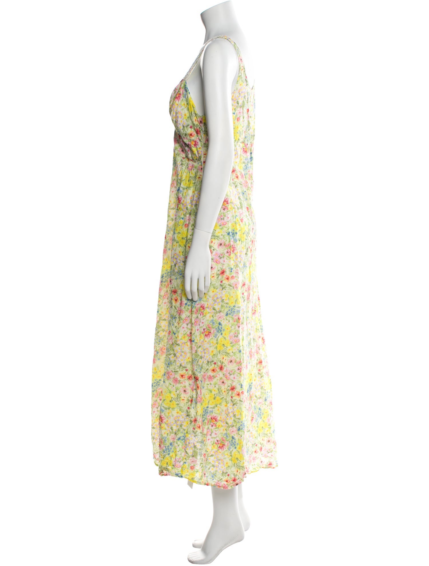 LoveShackFancy Floral Print Long Dress