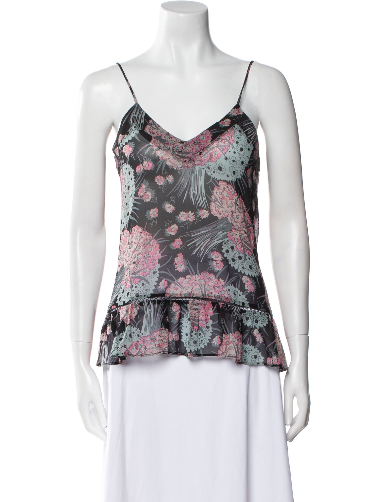 LoveShackFancy Silk Printed Top