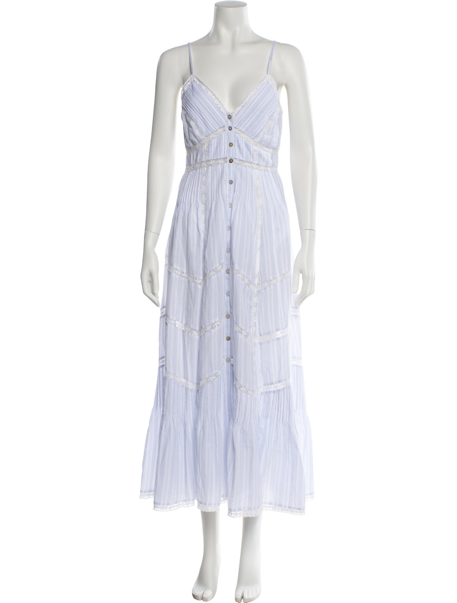 LoveShackFancy Striped Long Dress