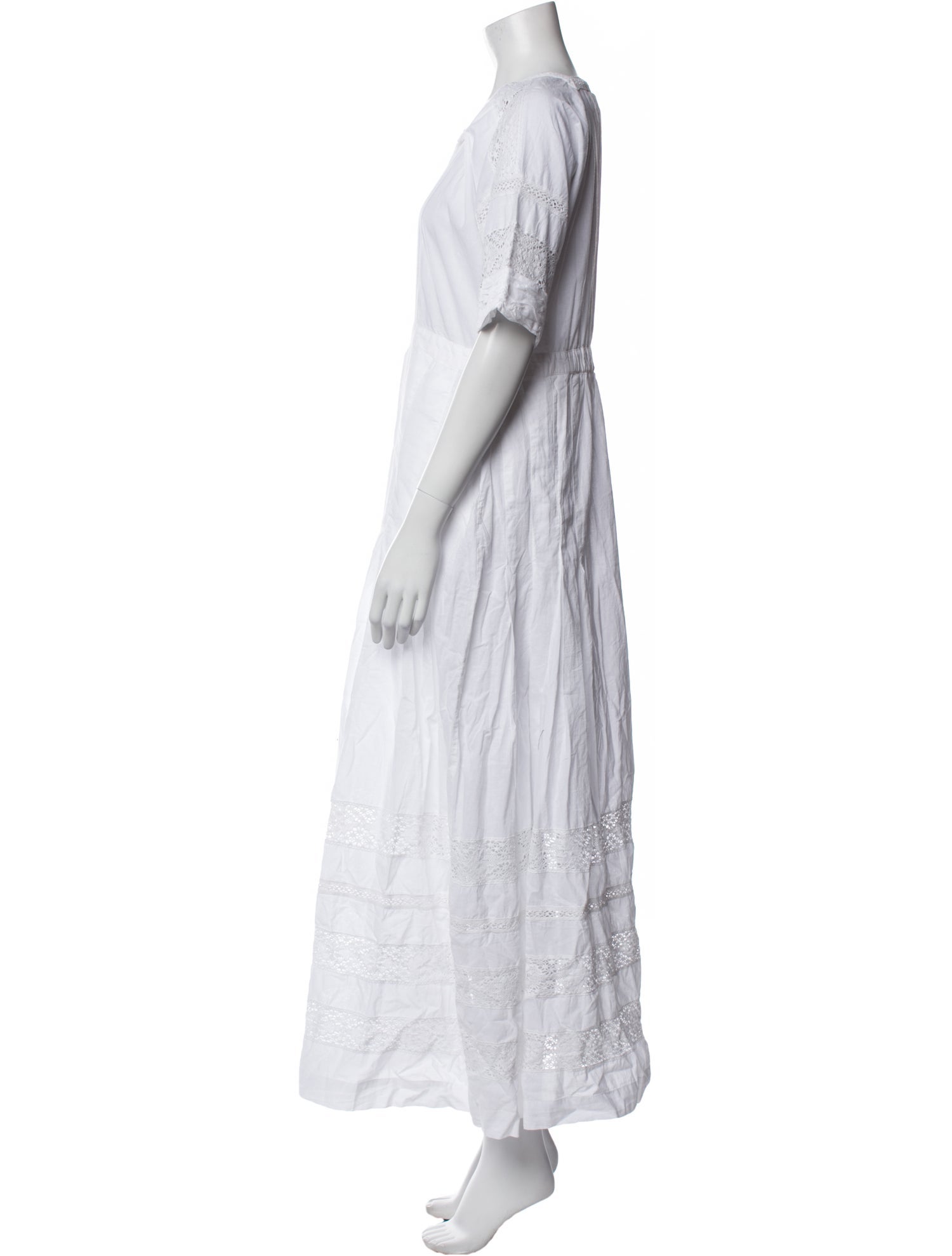 LoveShackFancy Square Neckline Long Dress