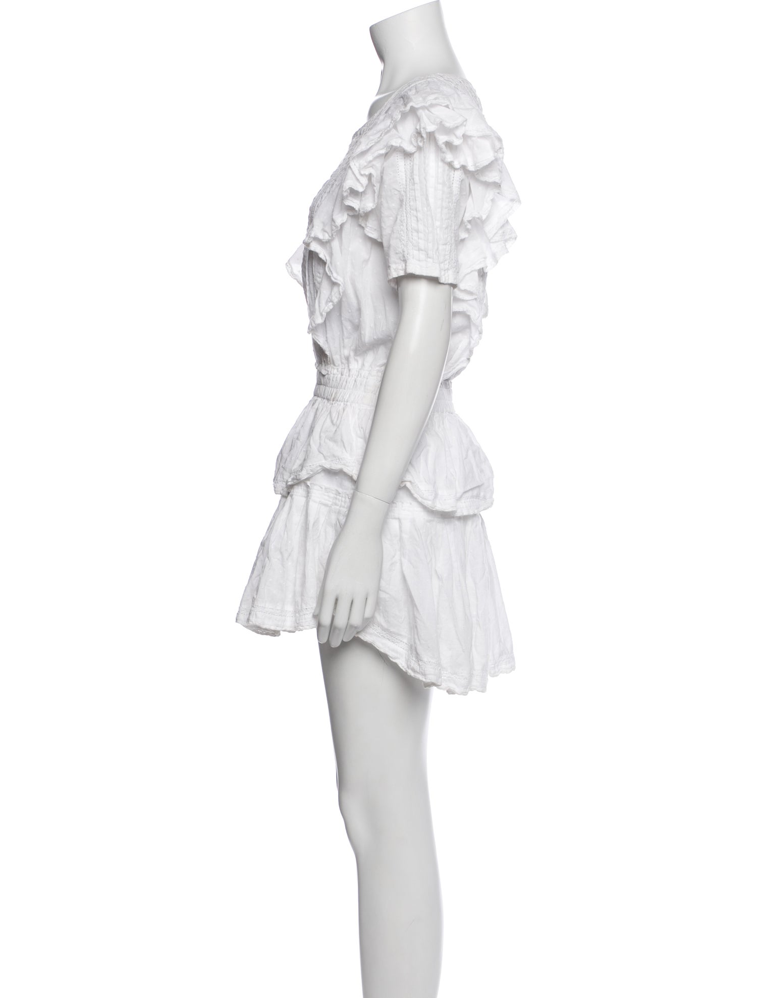 LoveShackFancy Scoop Neck Mini Dress