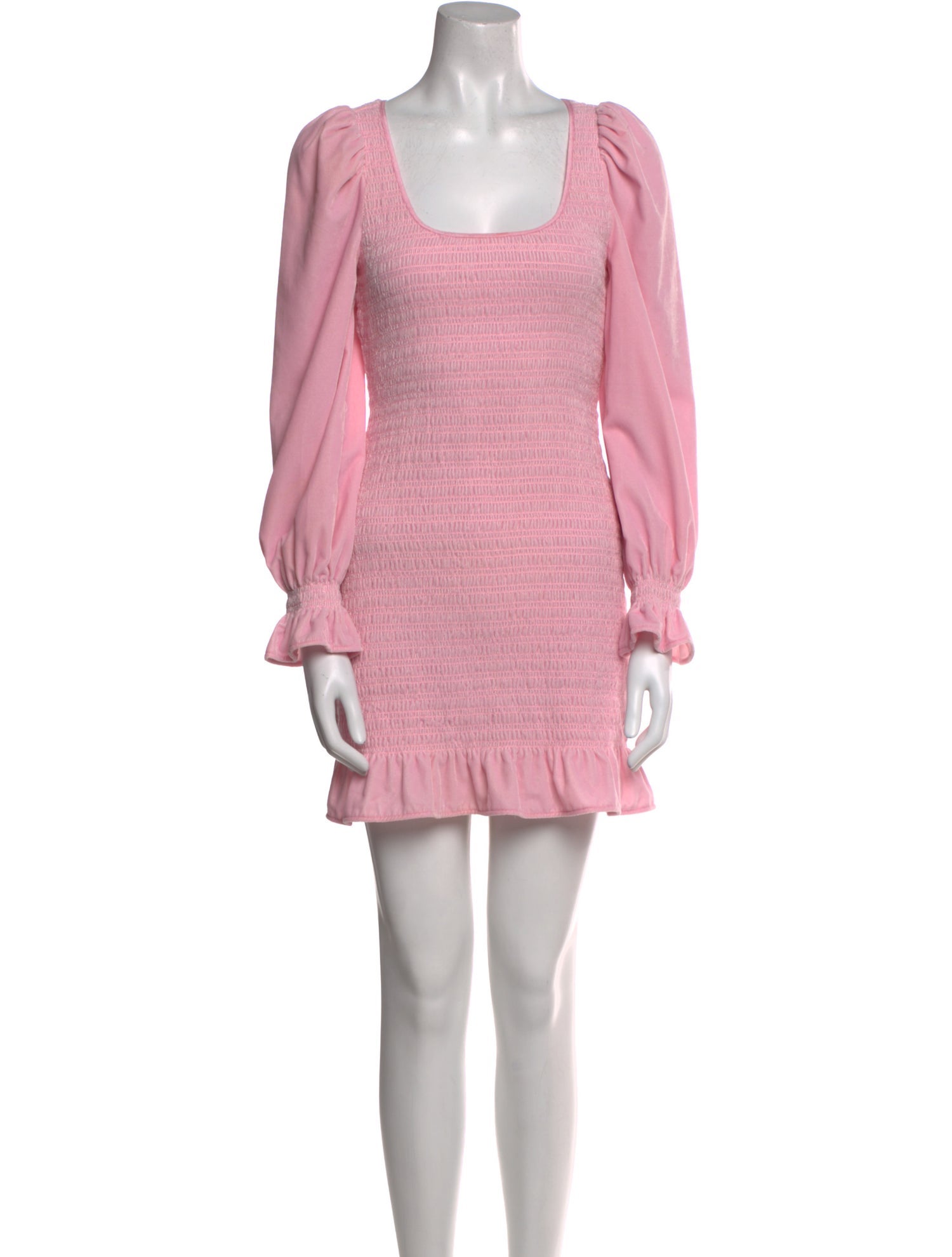 LoveShackFancy Square Neckline Mini Dress