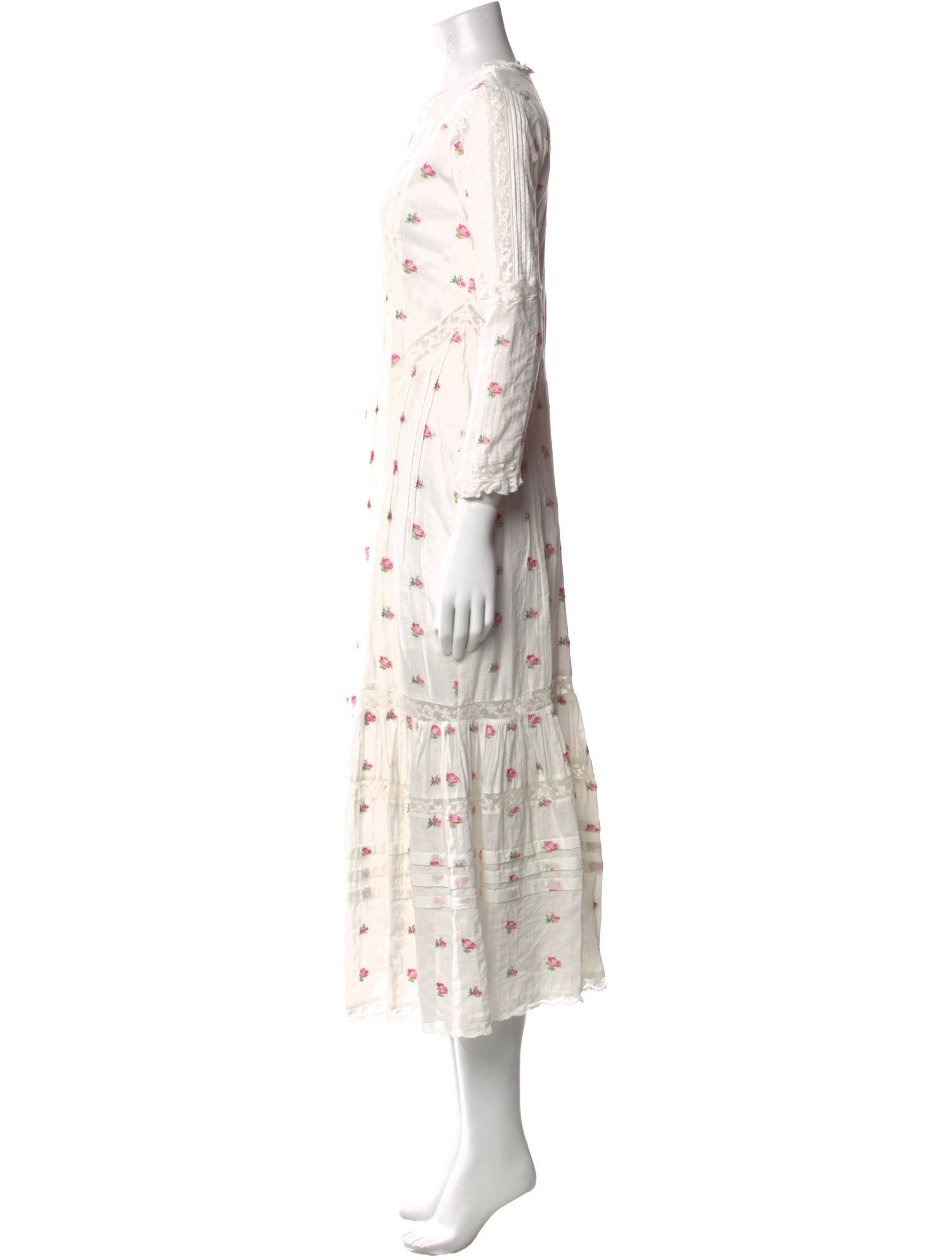 LoveShackFancy Floral Print Long Dress