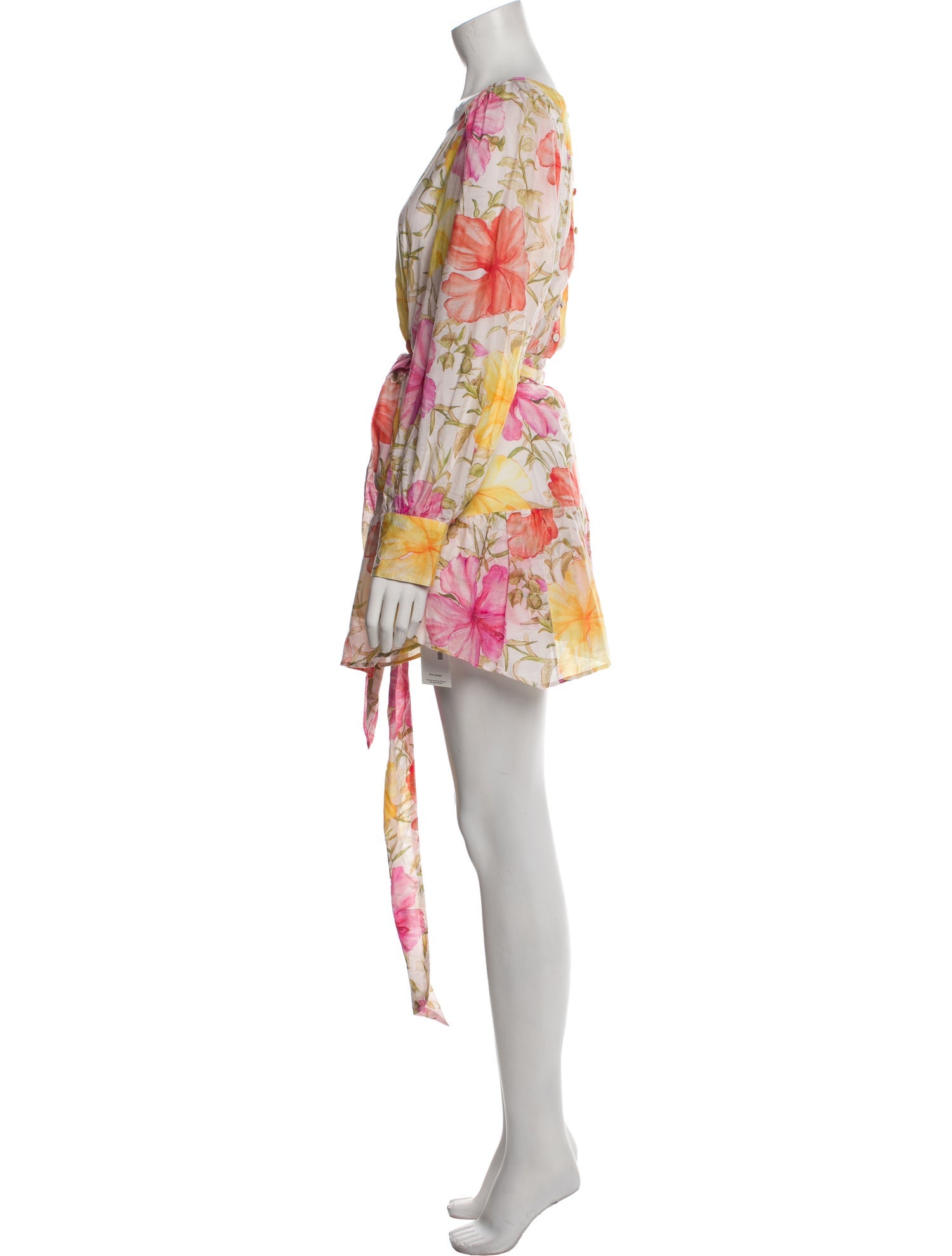 LoveShackFancy Floral Print Mini Dress