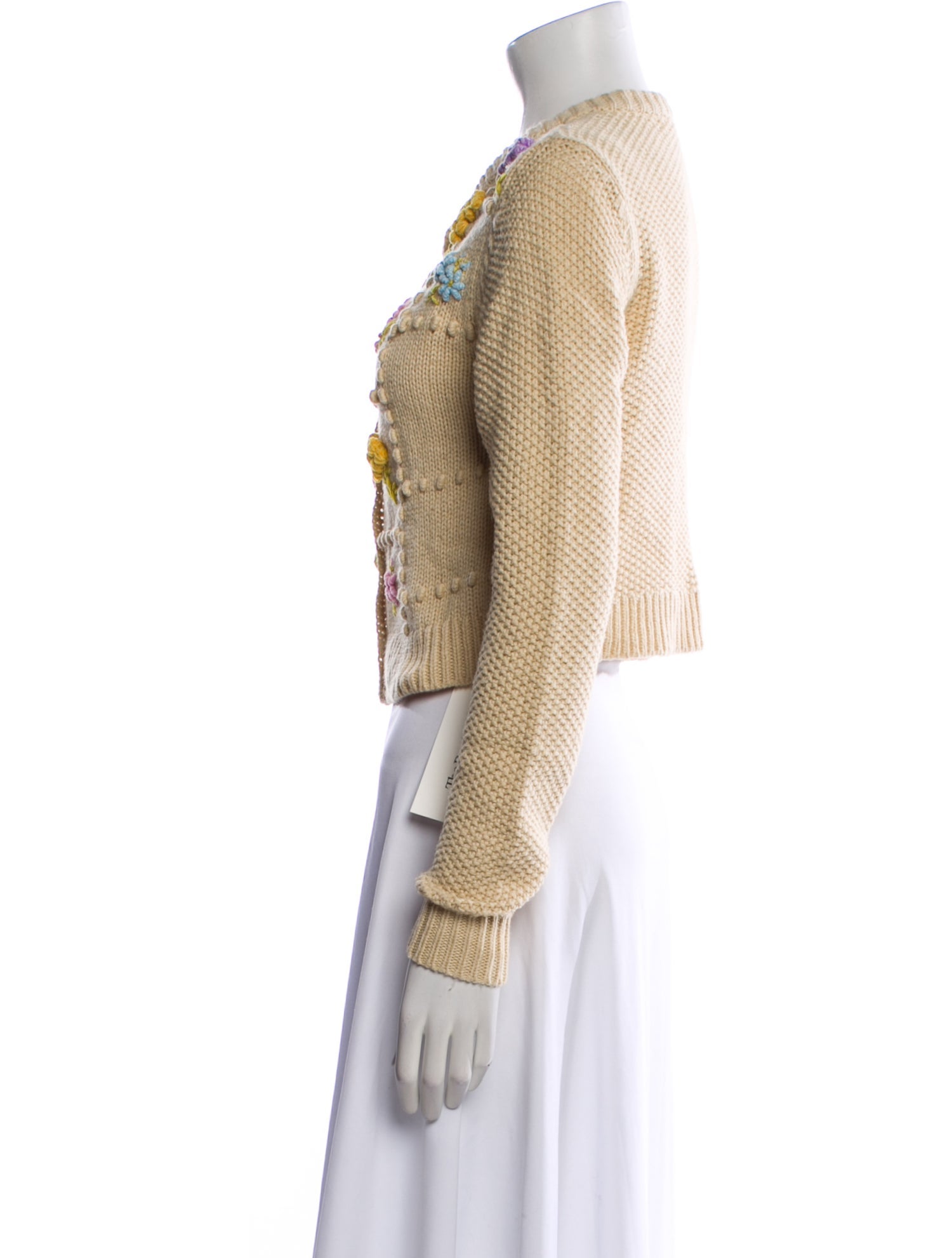 LoveShackFancy Patterned Crew Neck Sweater