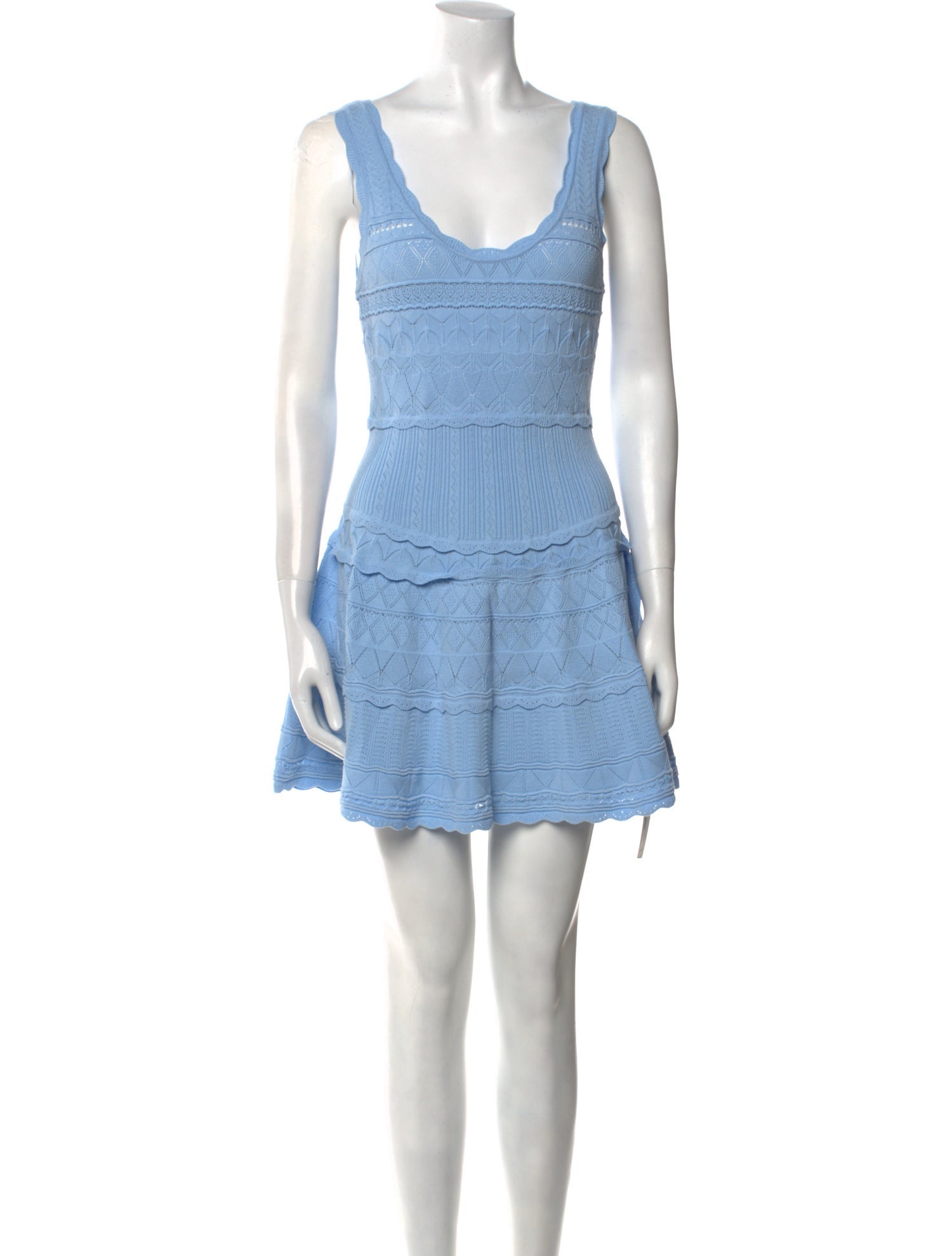 LoveShackFancy Scoop Neck Mini Dress