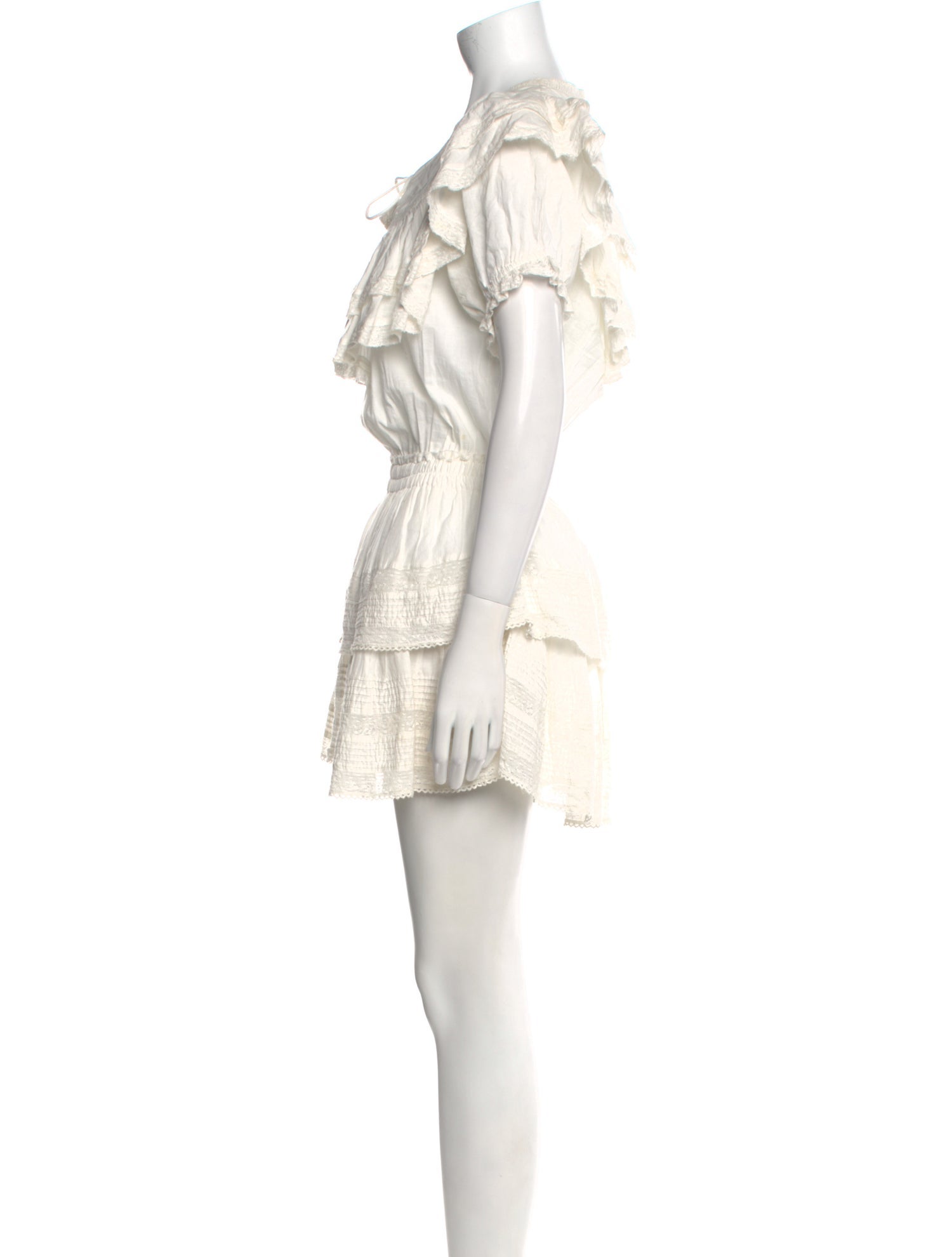 LoveShackFancy Scoop Neck Mini Dress