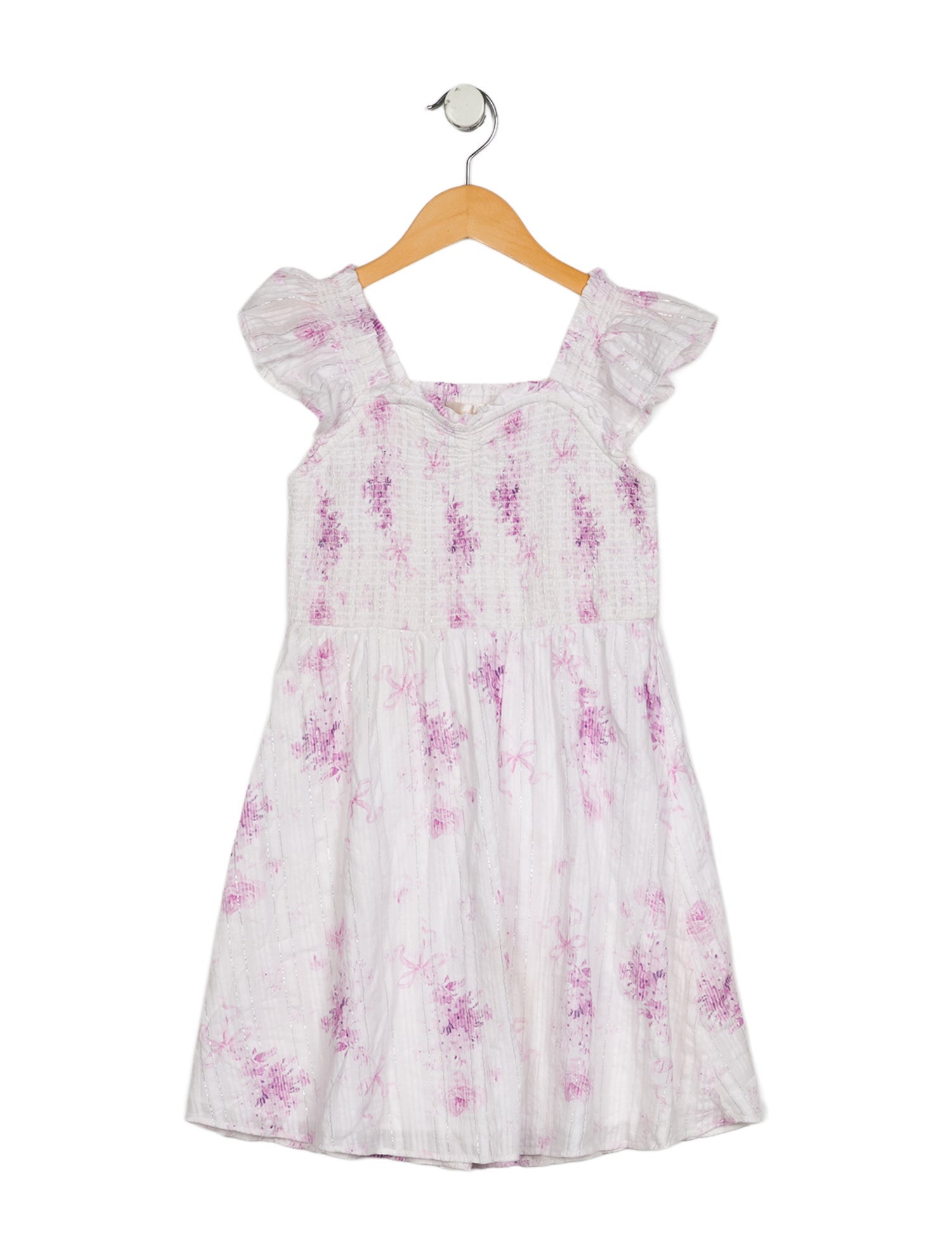 LoveShackFancy Girls' Cotton Bow Dress