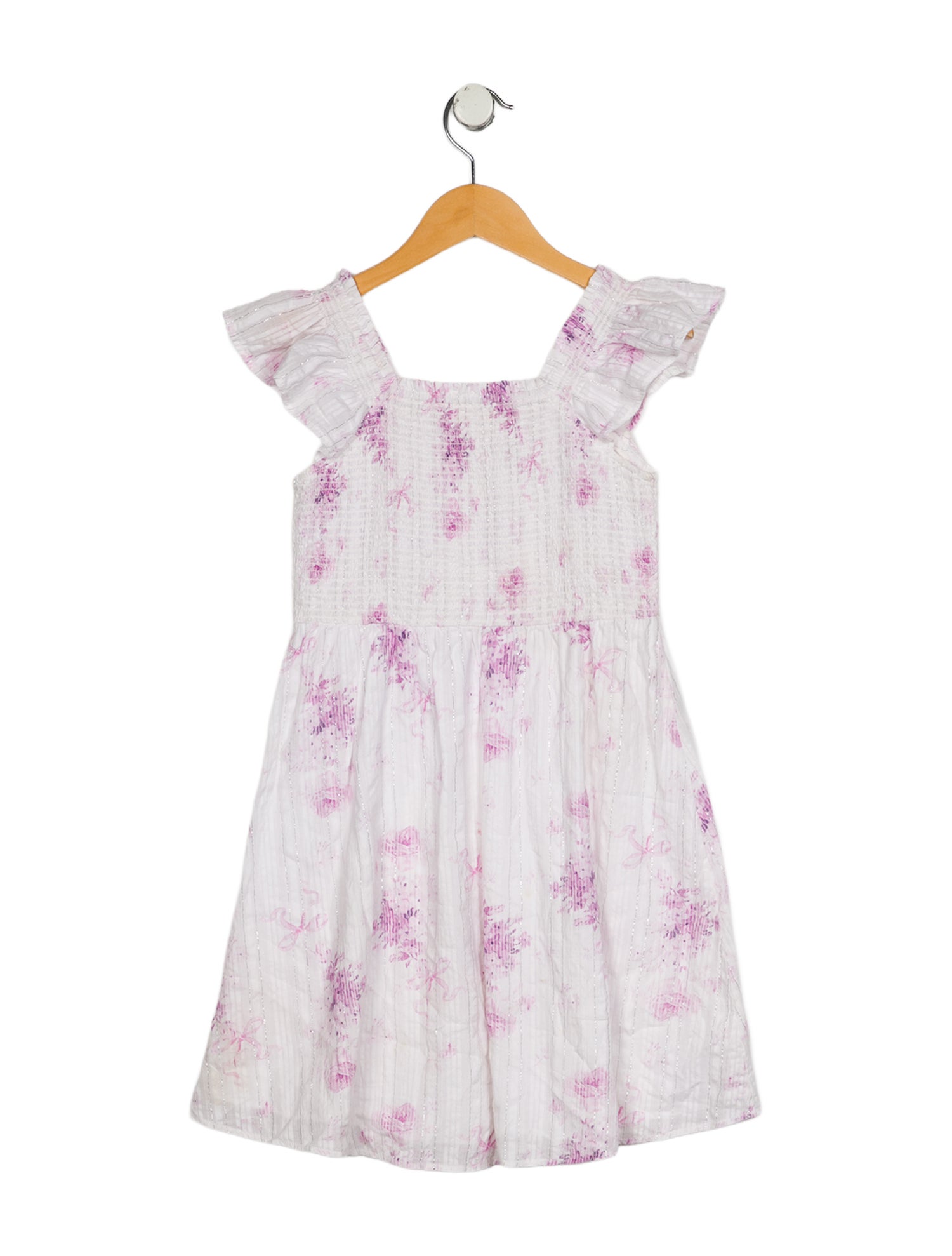 LoveShackFancy Girls' Cotton Bow Dress