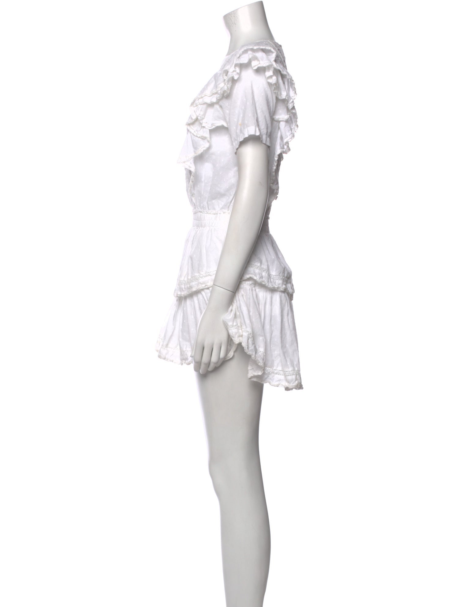 LoveShackFancy Scoop Neck Mini Dress