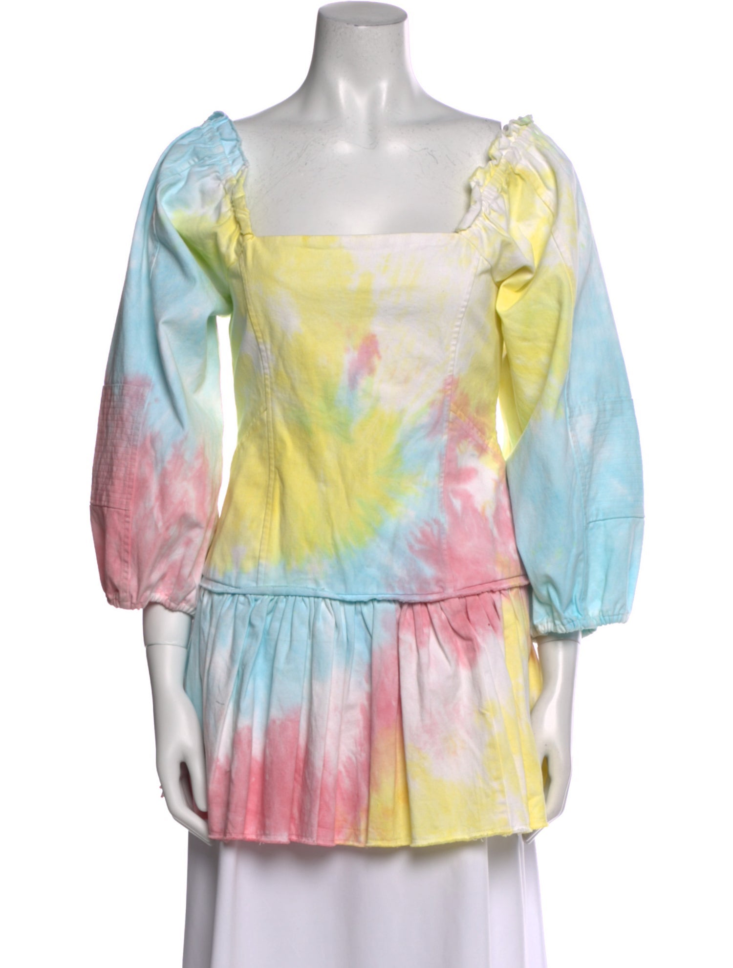 LoveShackFancy Tie-Dye Print Mini Dress