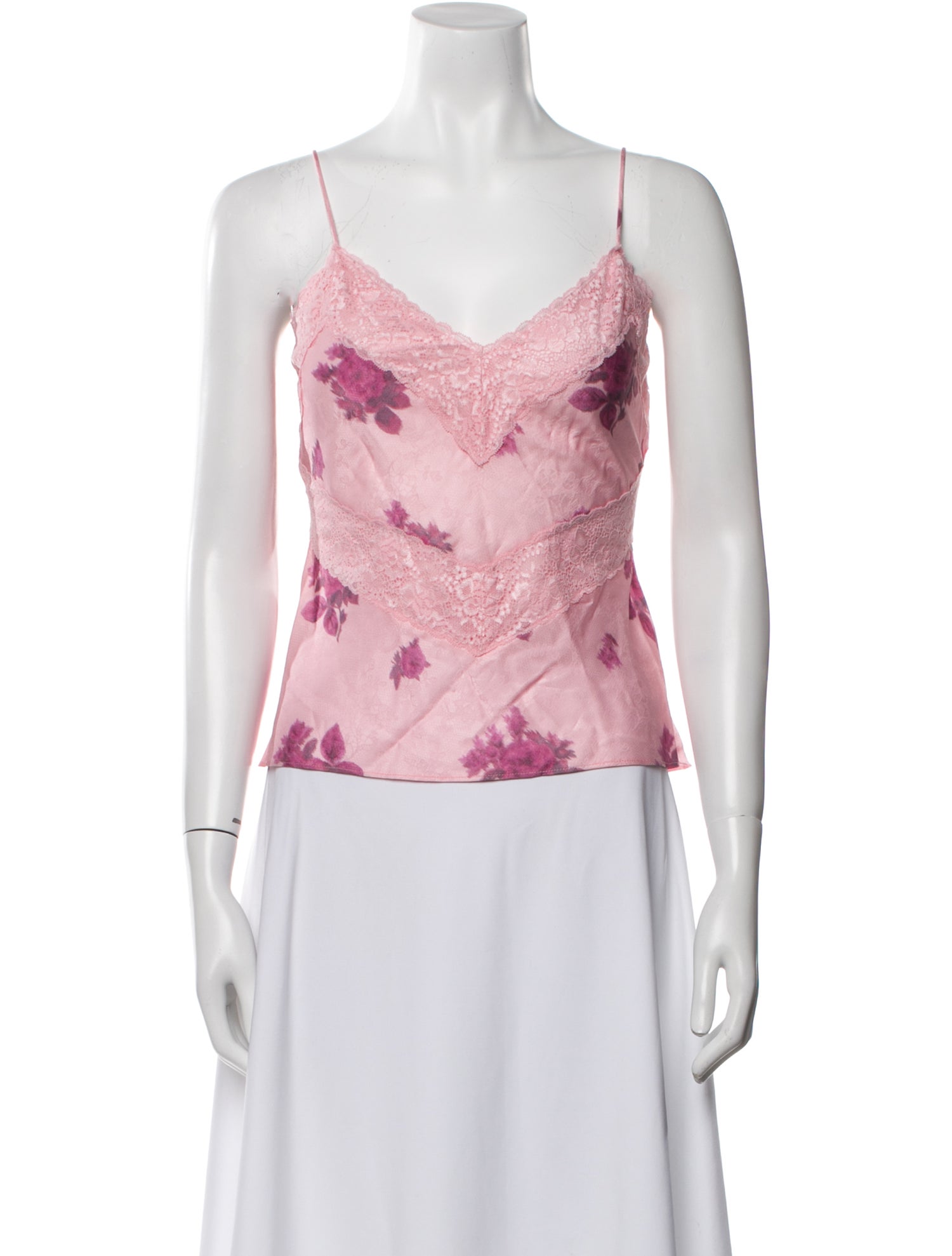 LoveShackFancy Floral Print V-Neck Top w/ Tags