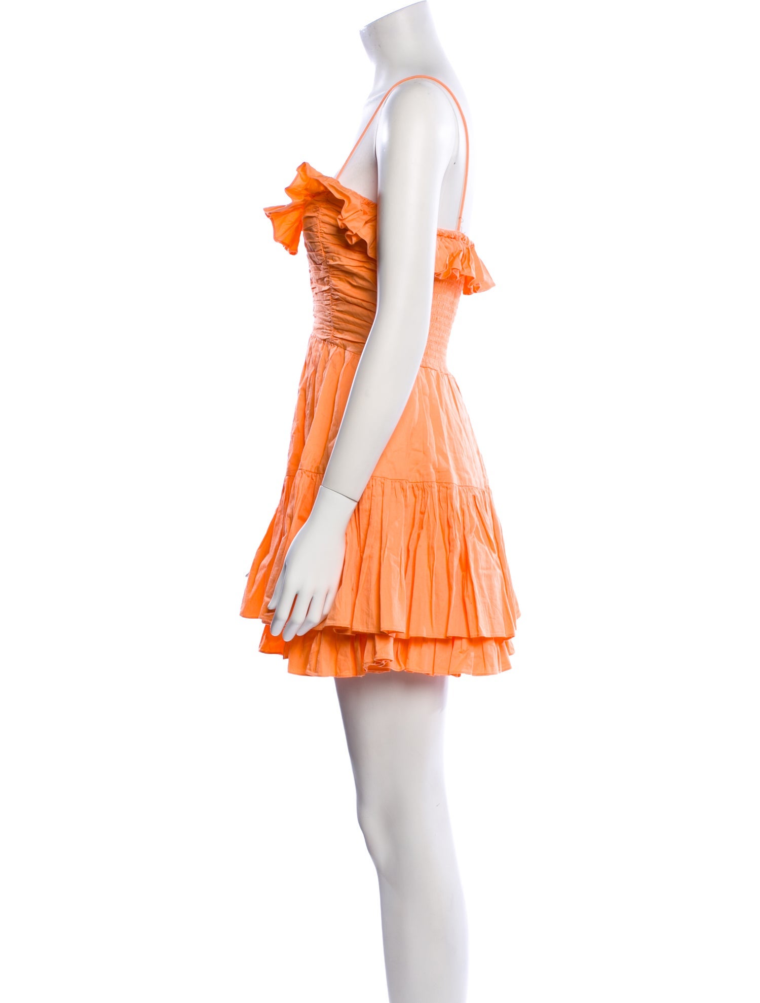 LoveShackFancy Square Neckline Mini Dress