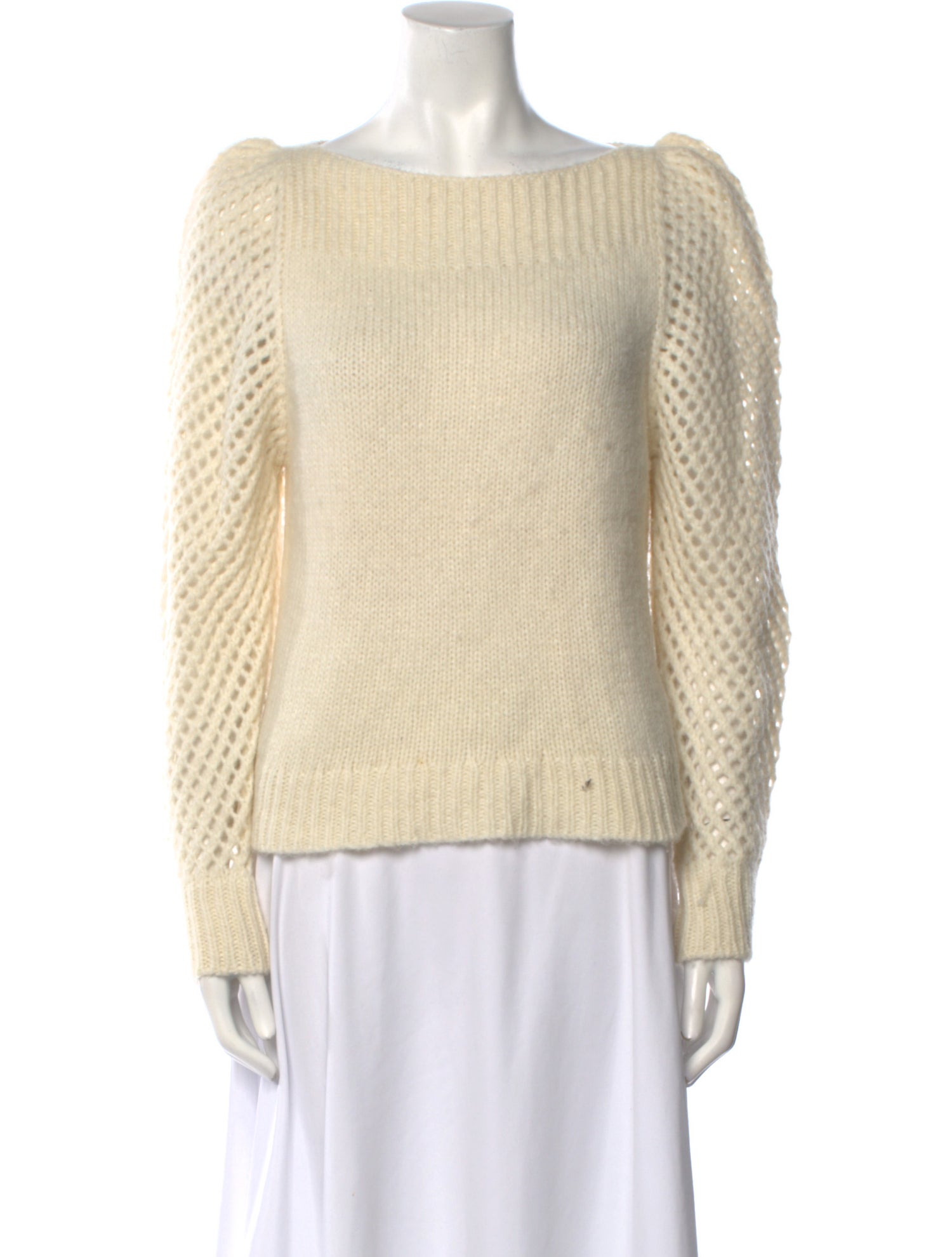 LoveShackFancy Baby Alpaca Bateau Neckline Sweater