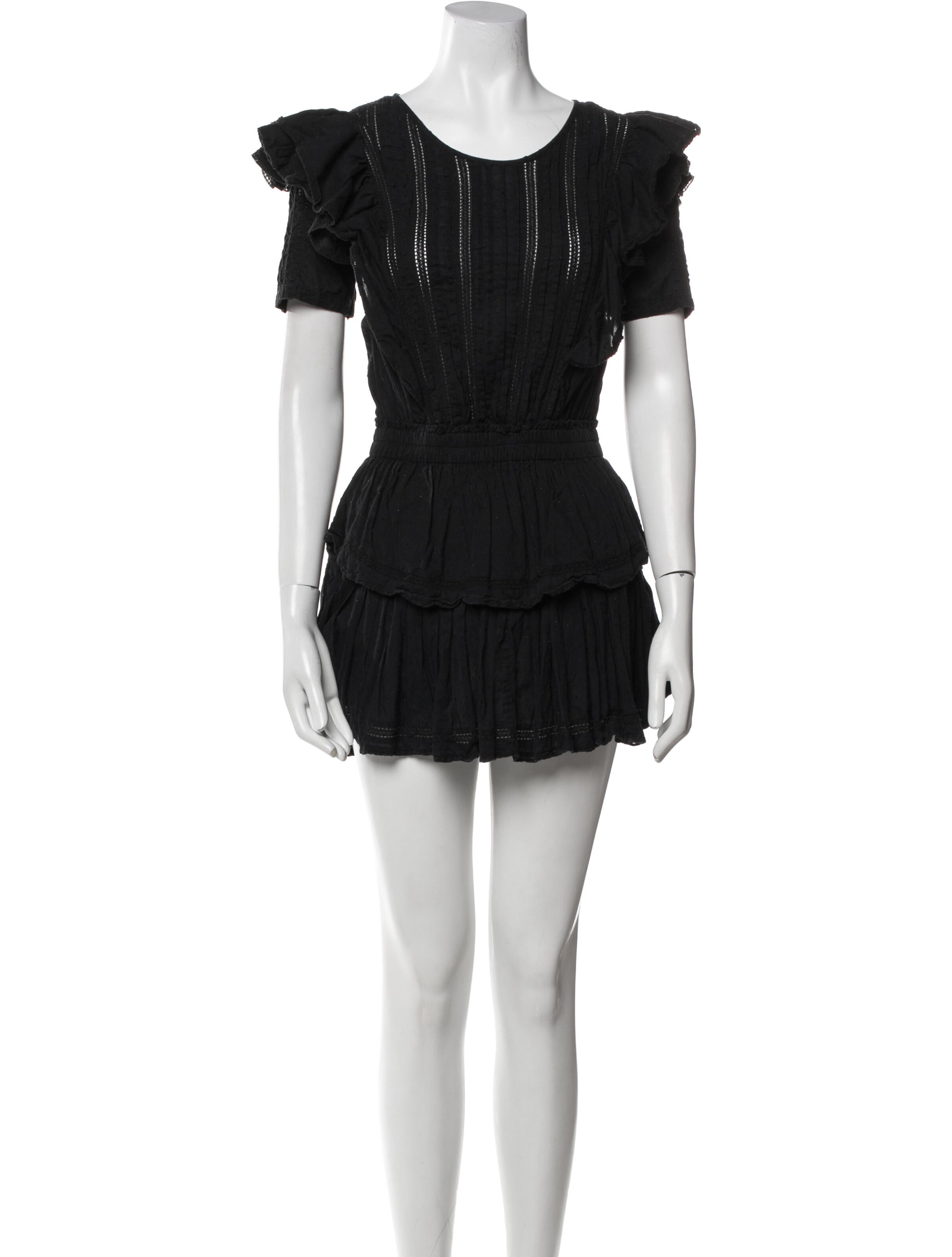 LoveShackFancy Scoop Neck Mini Dress