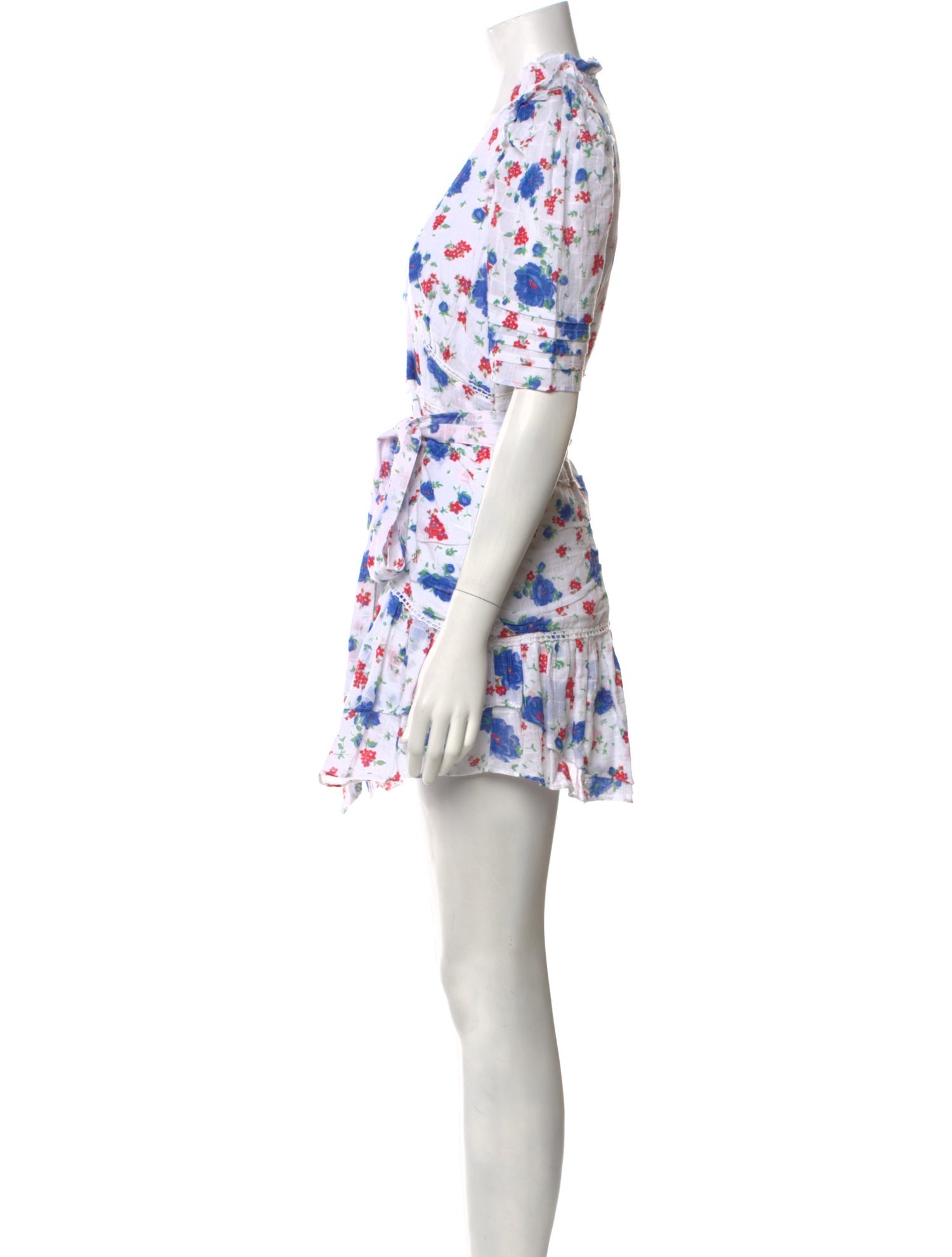 LoveShackFancy Floral Print Mini Dress