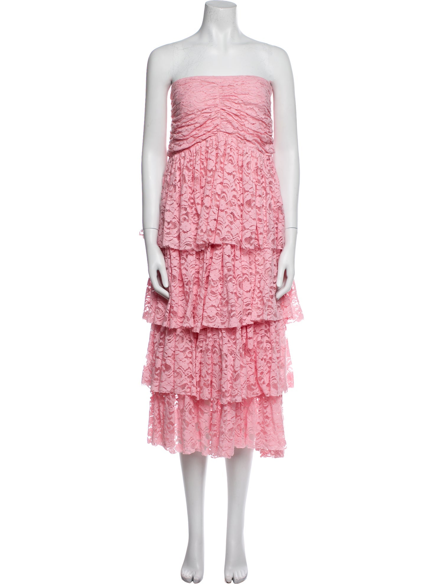 LoveShackFancy Lace Pattern Knee-Length Dress