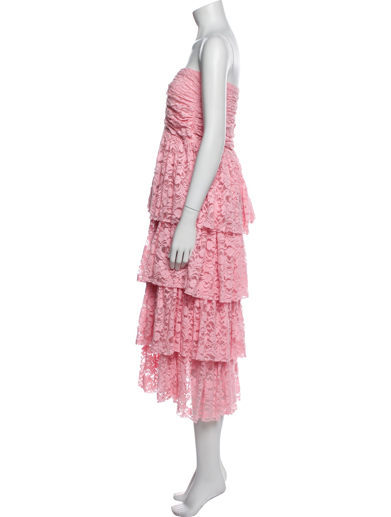 LoveShackFancy Lace Pattern Knee-Length Dress