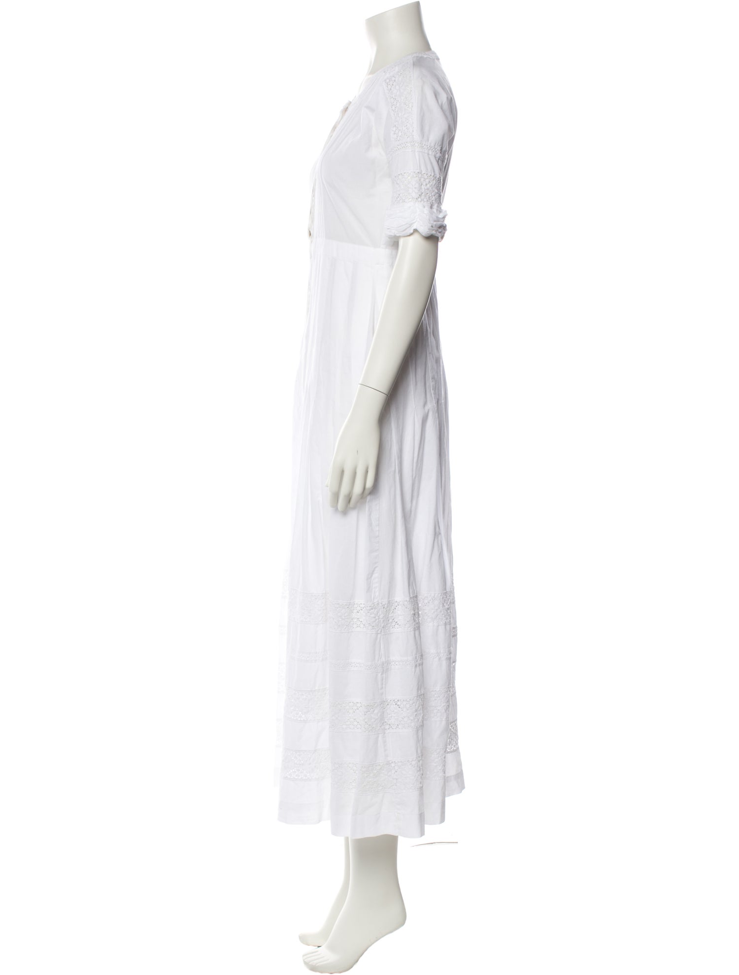 LoveShackFancy Crew Neck Long Dress