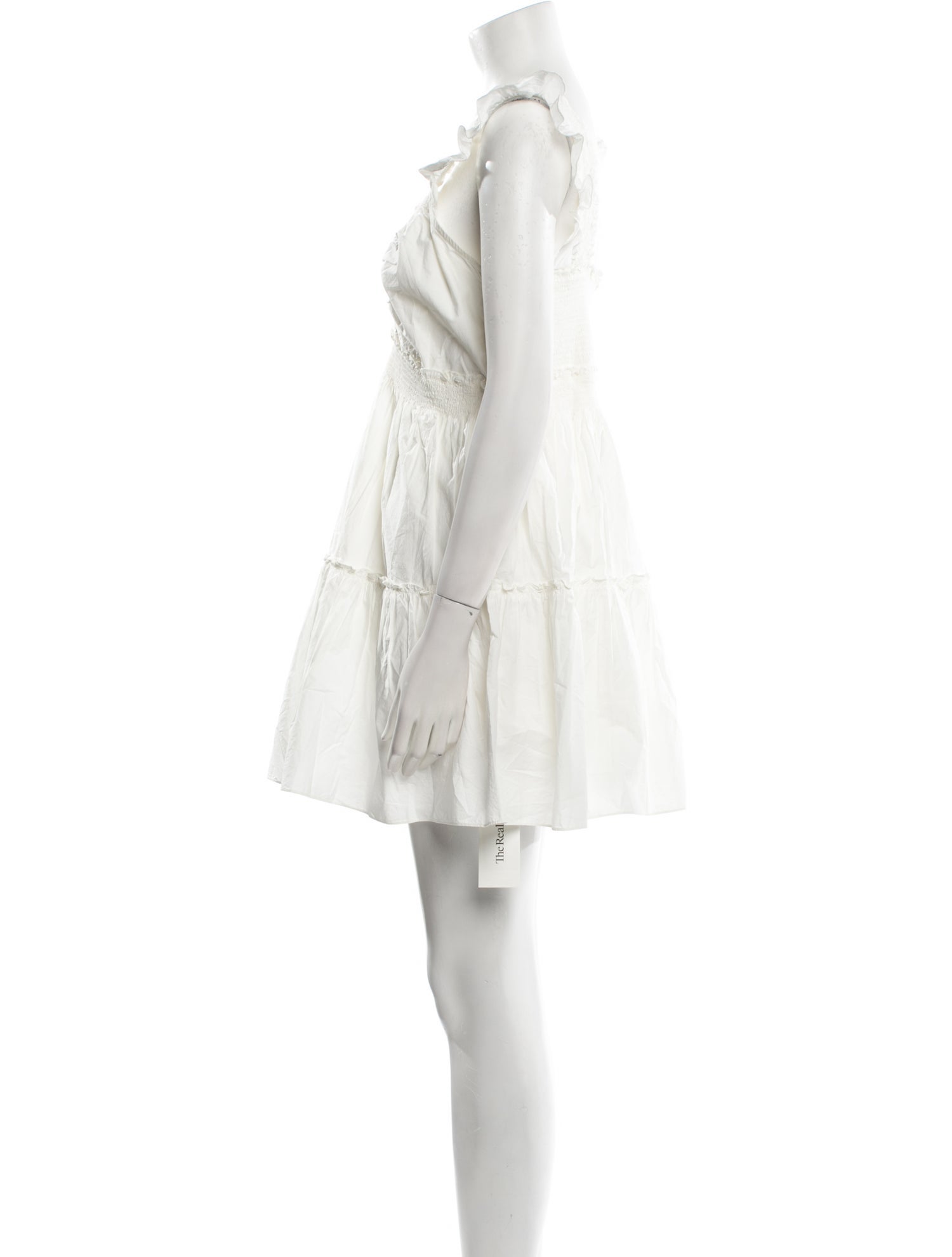 LoveShackFancy V-Neck Mini Dress