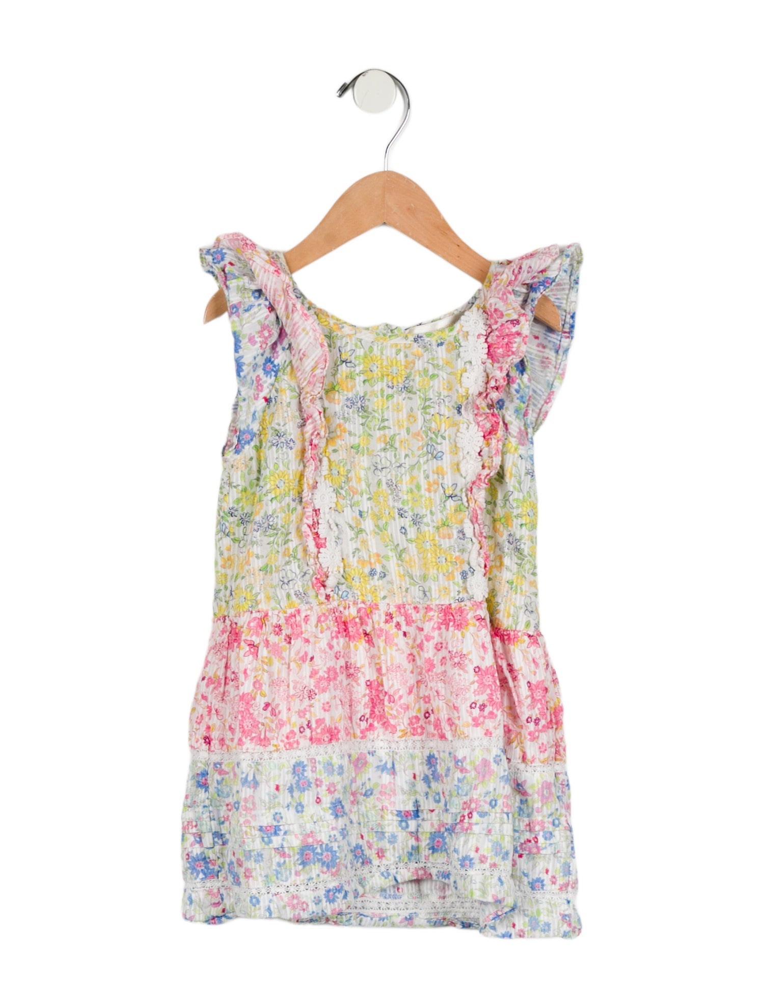 LoveShackFancy Toddler Girls' Floral Printed Sleeveless Dress