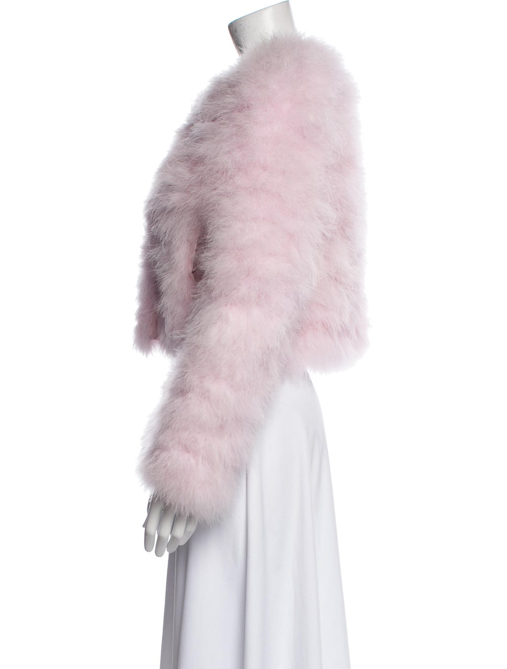 LoveShackFancy Down Jacket Pink Collarless Slit P… - image 2