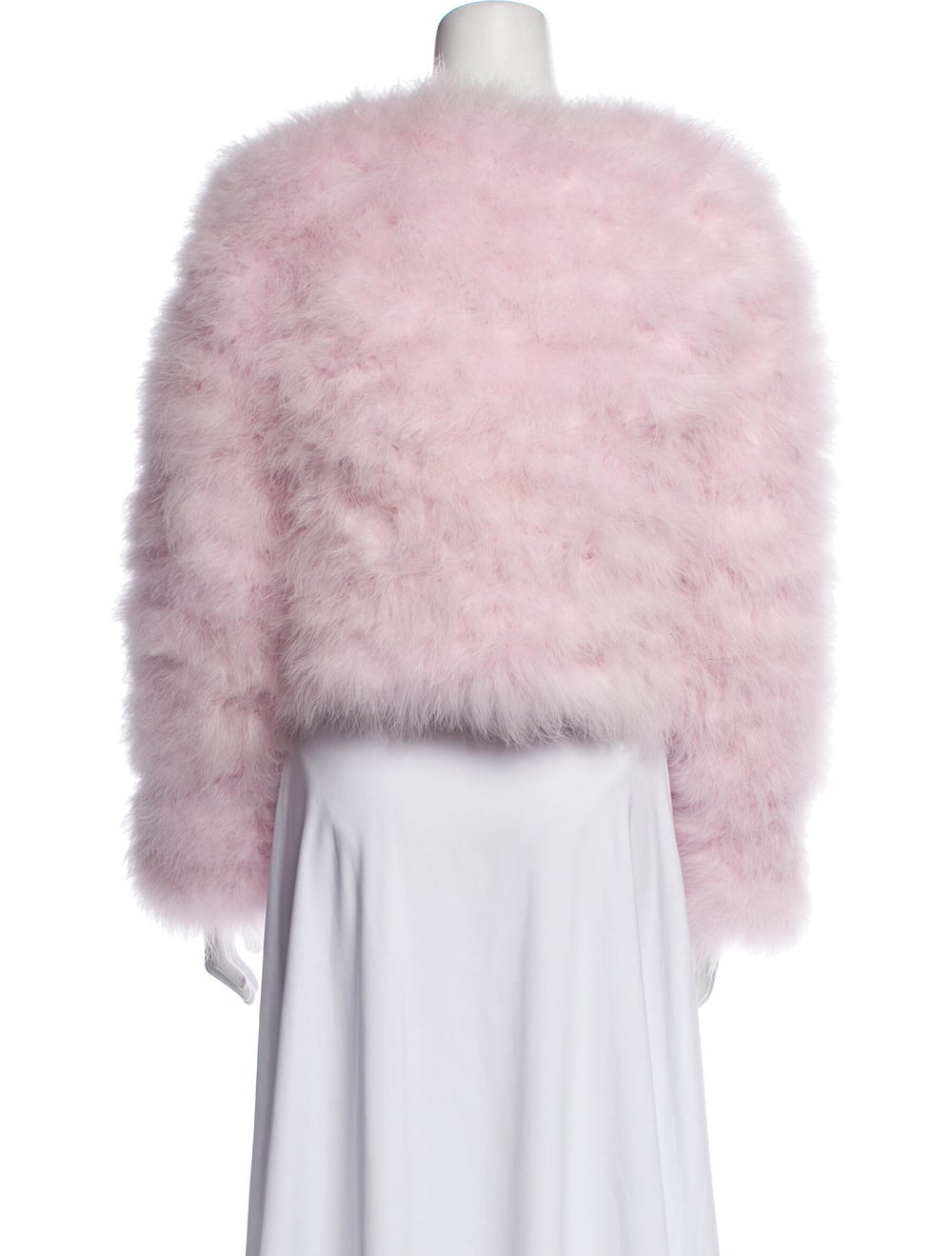 LoveShackFancy Down Jacket Pink Collarless Slit P… - image 3