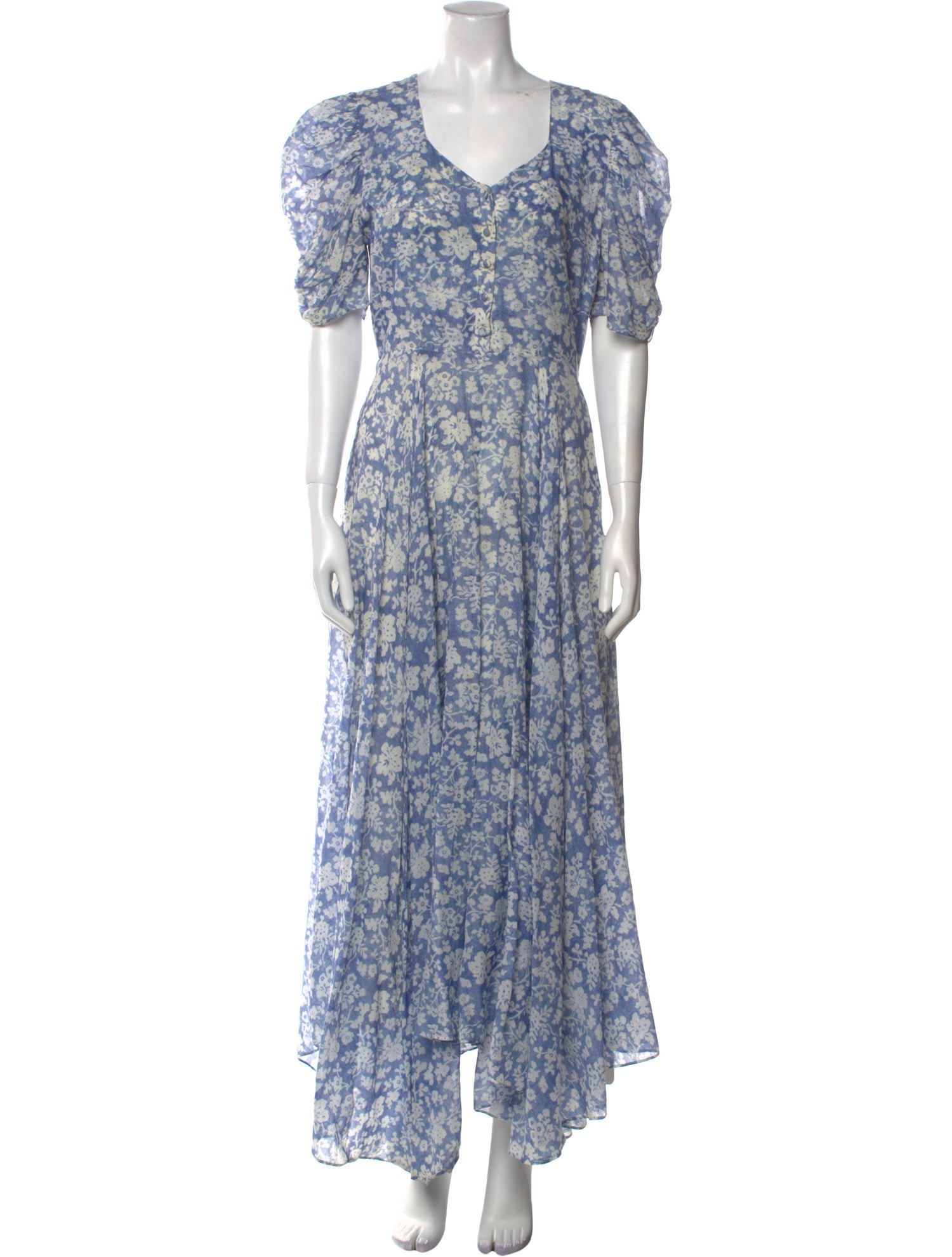 LoveShackFancy Floral Print Long Dress